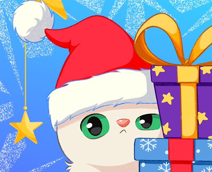 Стикеры "Сметанкин Новый год" — Брендинг, Иллюстрация на Dprofile