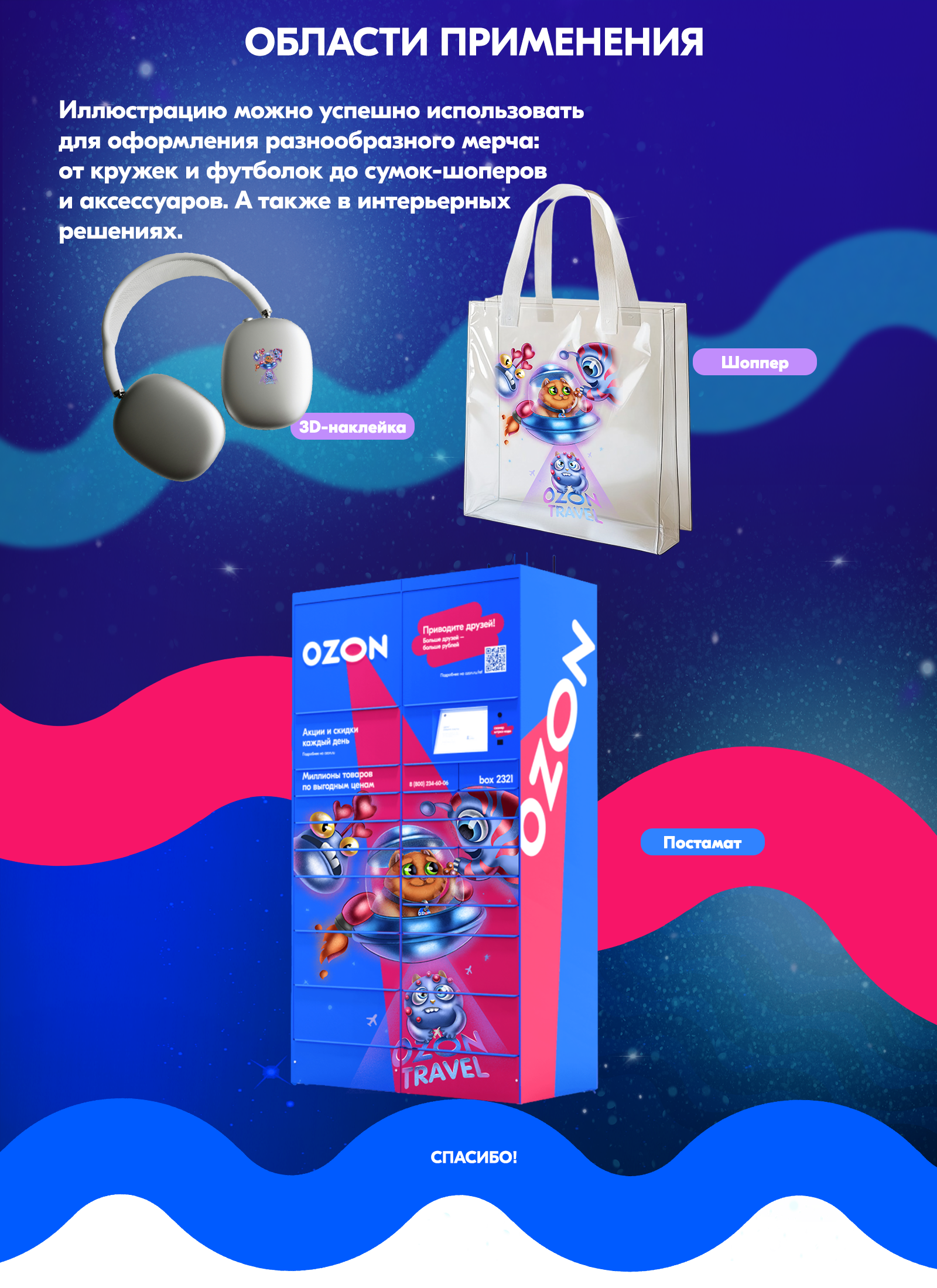 Ozon ballon. Ozon travel — Изображение №2 — Брендинг, Иллюстрация на Dprofile