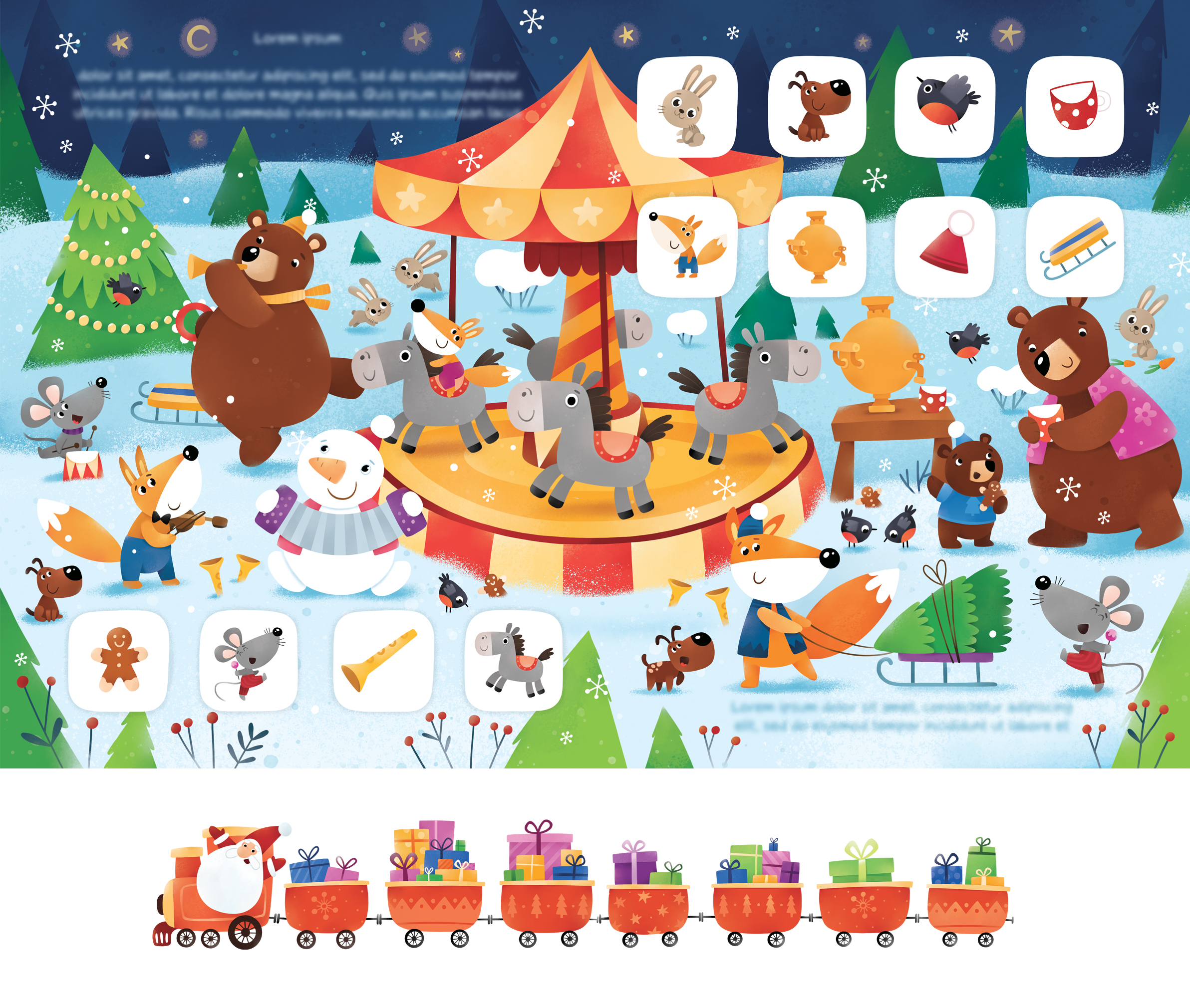 Книга-игра "Новогодний экспресс" — Изображение №4 — Иллюстрация, Графика на Dprofile