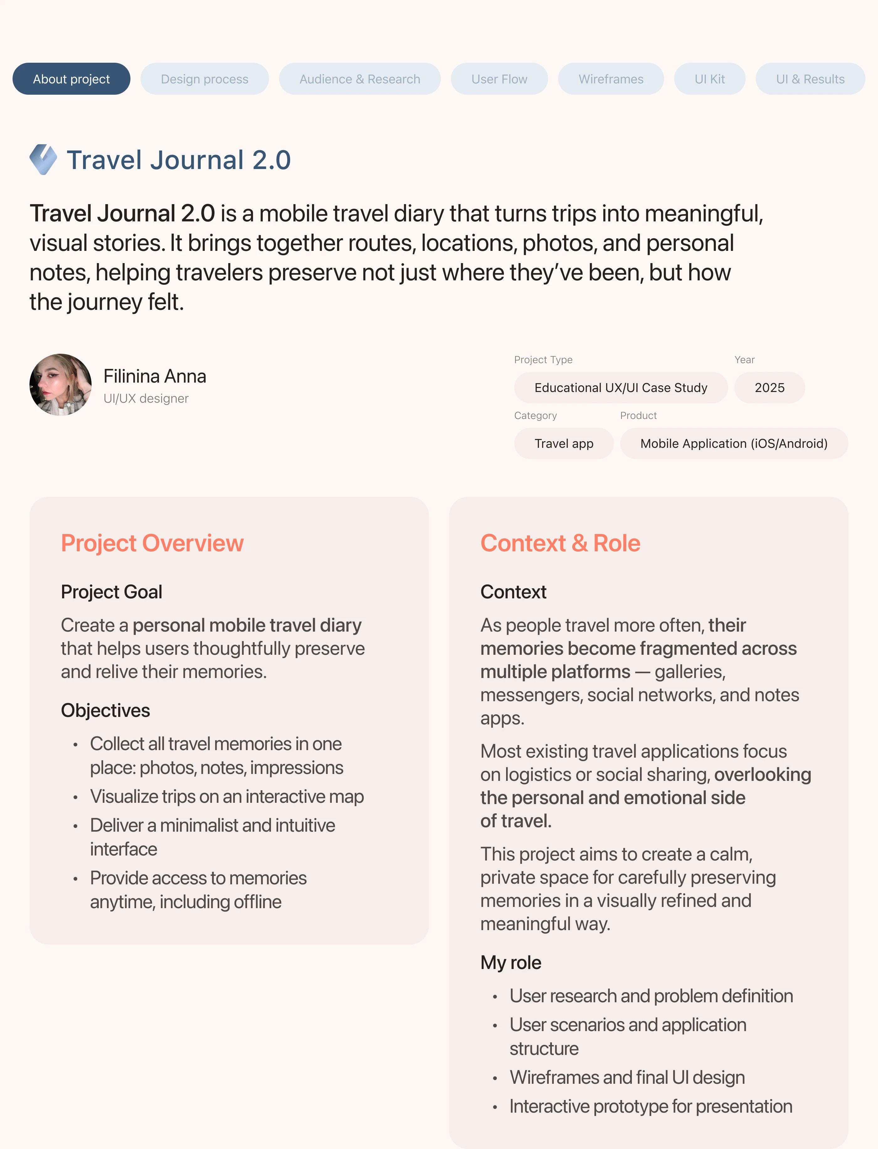 Travel Journal Mobile App | UI/UX — Изображение №2 — Интерфейсы на Dprofile