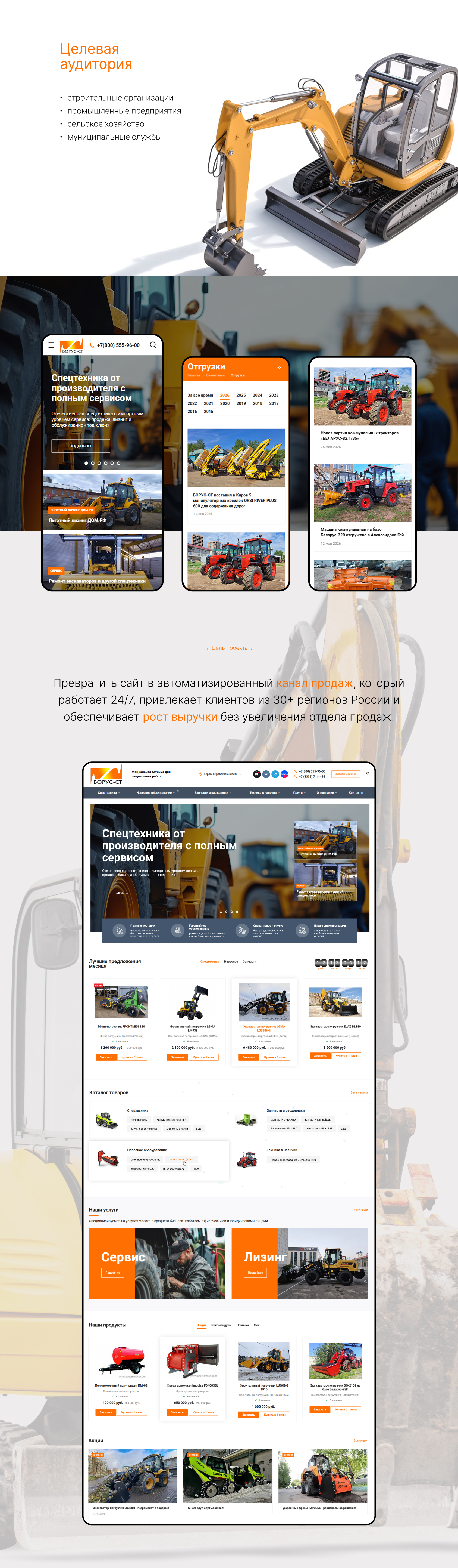 Создание интернет-магазина спецтехники — Изображение №1 — Интерфейсы на Dprofile