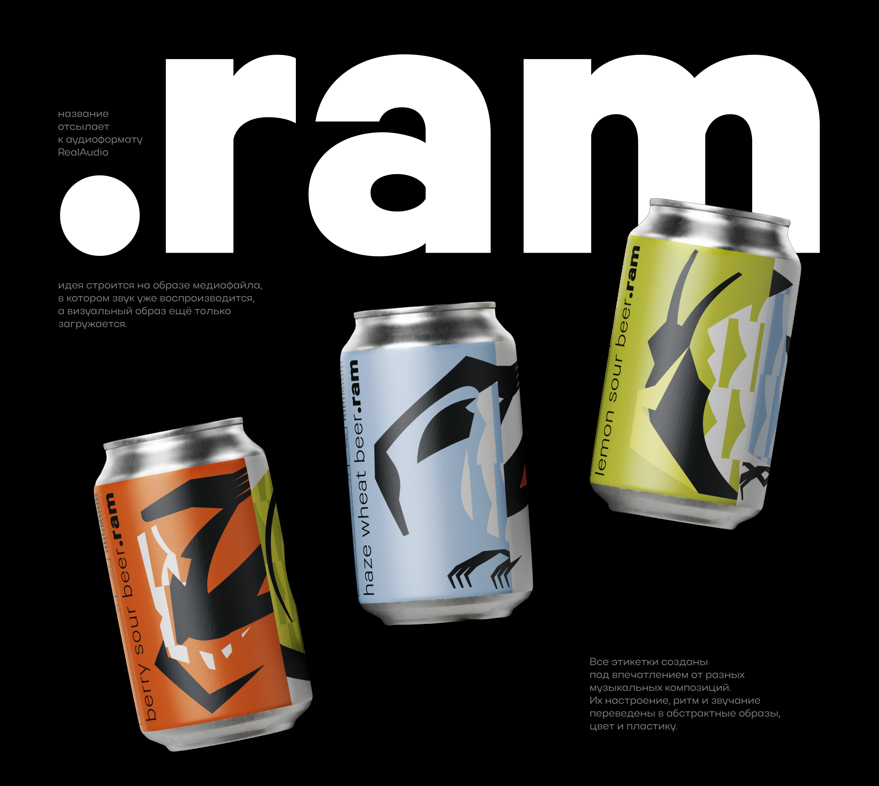 .ram — упаковка крафтового пива — Изображение №1 — Брендинг, Графика на Dprofile