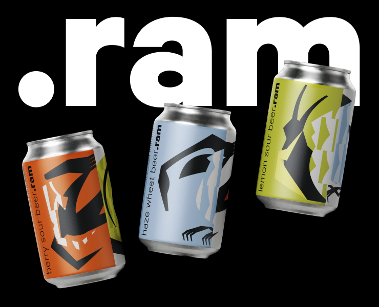 .ram — упаковка крафтового пива — Графика, Брендинг на Dprofile