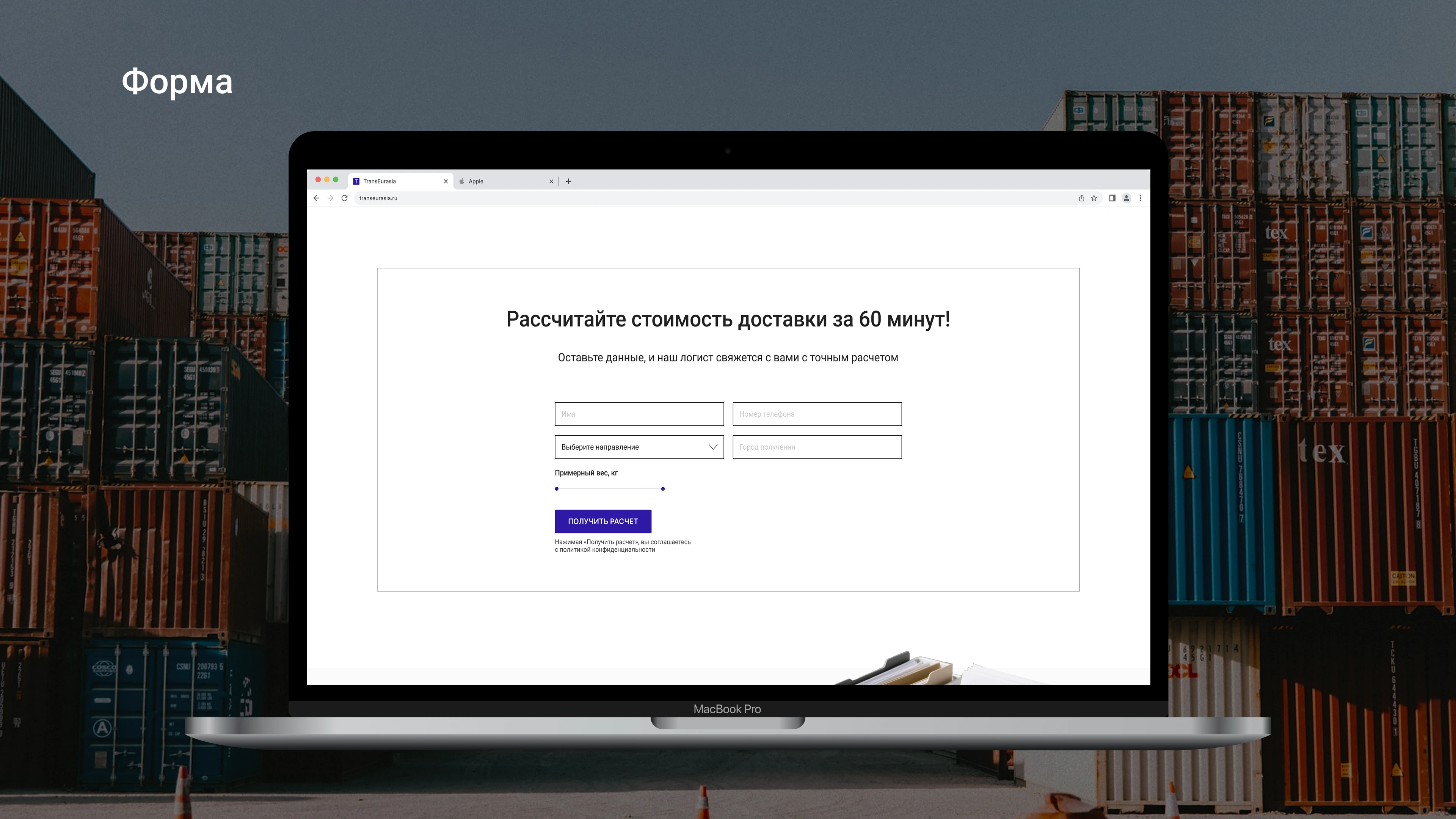 TransEurasia - логистическая компания — Изображение №6 — Интерфейсы на Dprofile