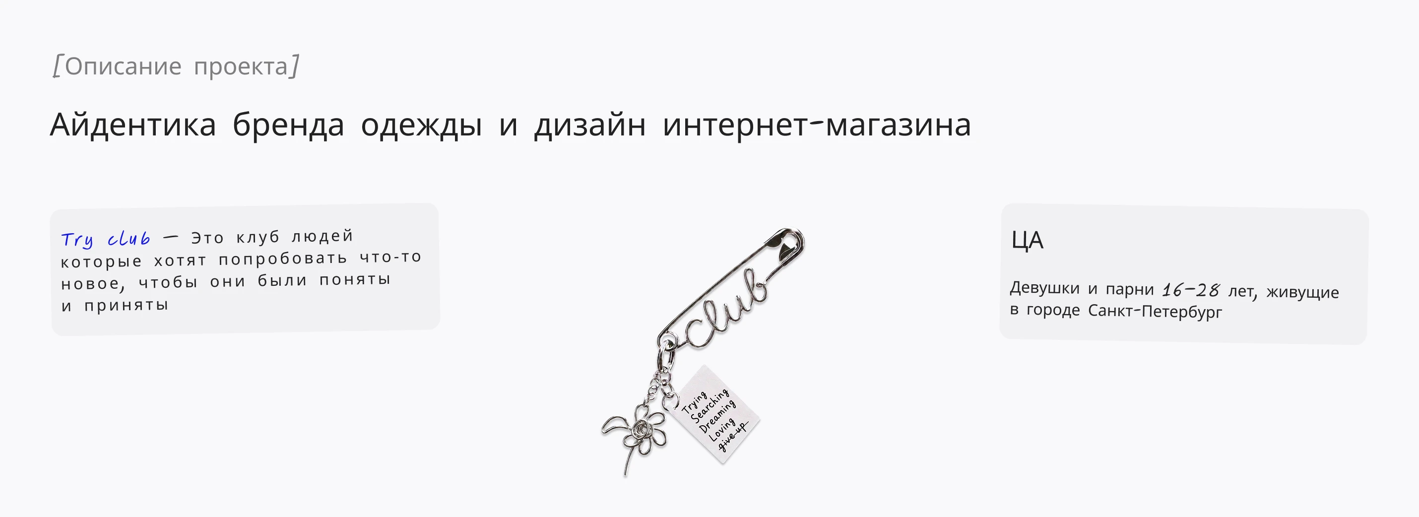 TRY CLUB — Айдентика стритвир-бренда и UX/UI дизайн интернет-магазина — Изображение №2 — Интерфейсы, Брендинг на Dprofile