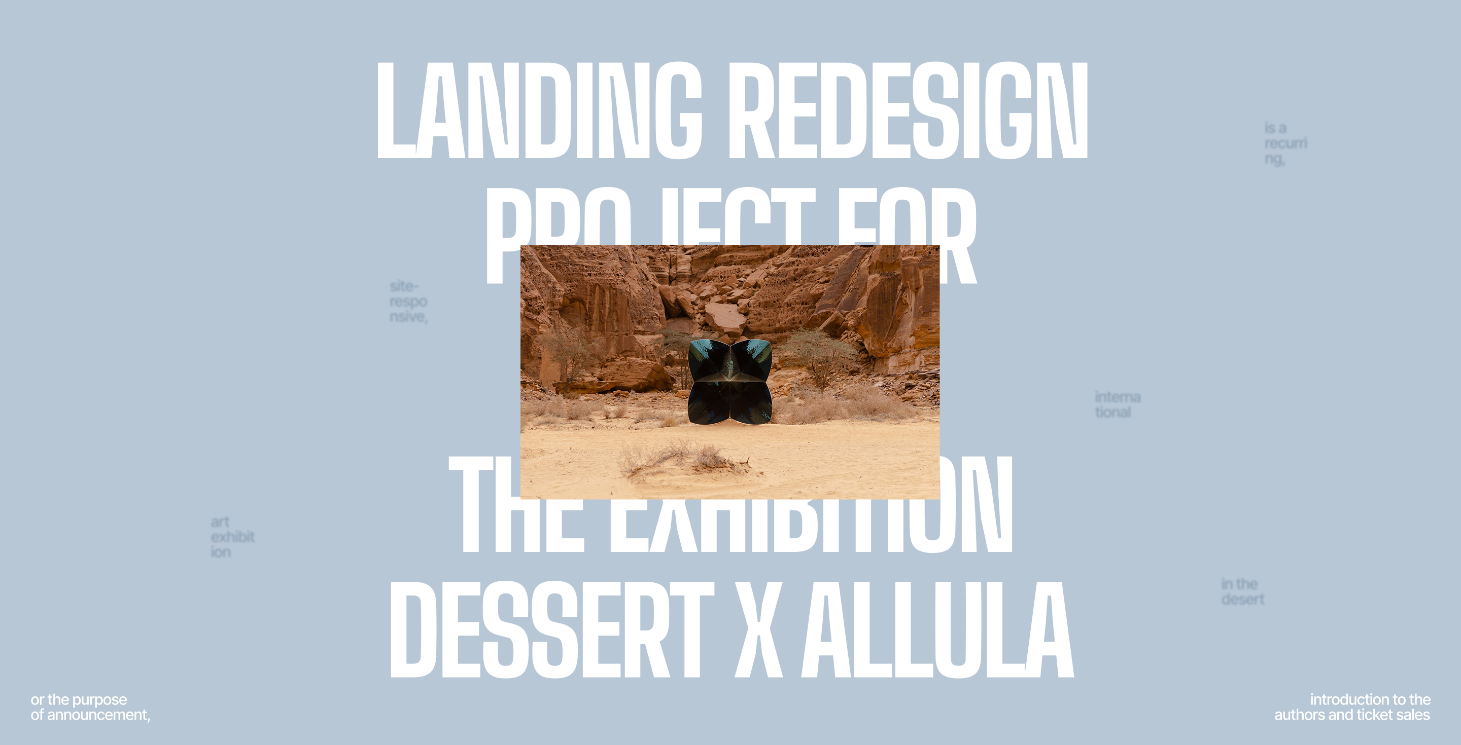 DESERT X ALULA | Festival Landing | UI — Изображение №2 — Интерфейсы, Графика на Dprofile