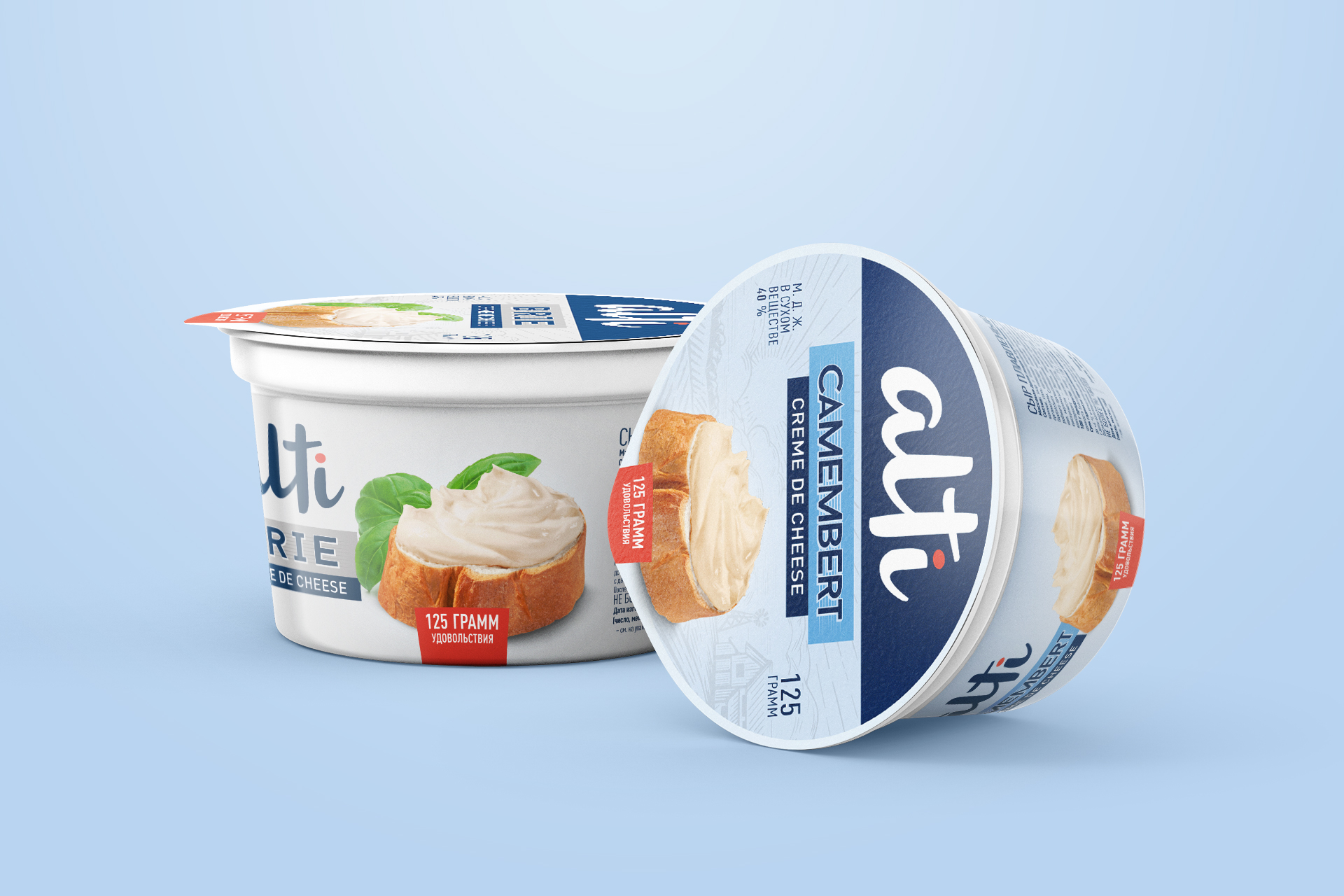Alti Brie & Camembert creme cheese. Packaging design — Изображение №8 — Брендинг, Графика на Dprofile