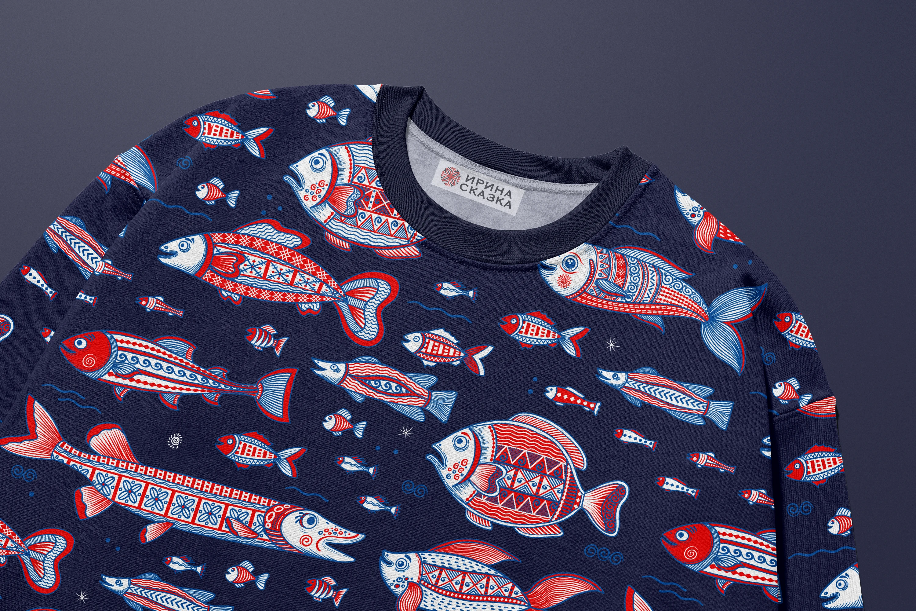 ПОДВОДНЫЙ МИР. Мезенские мотивы — Изображение №6 — Иллюстрация, Графика на Dprofile