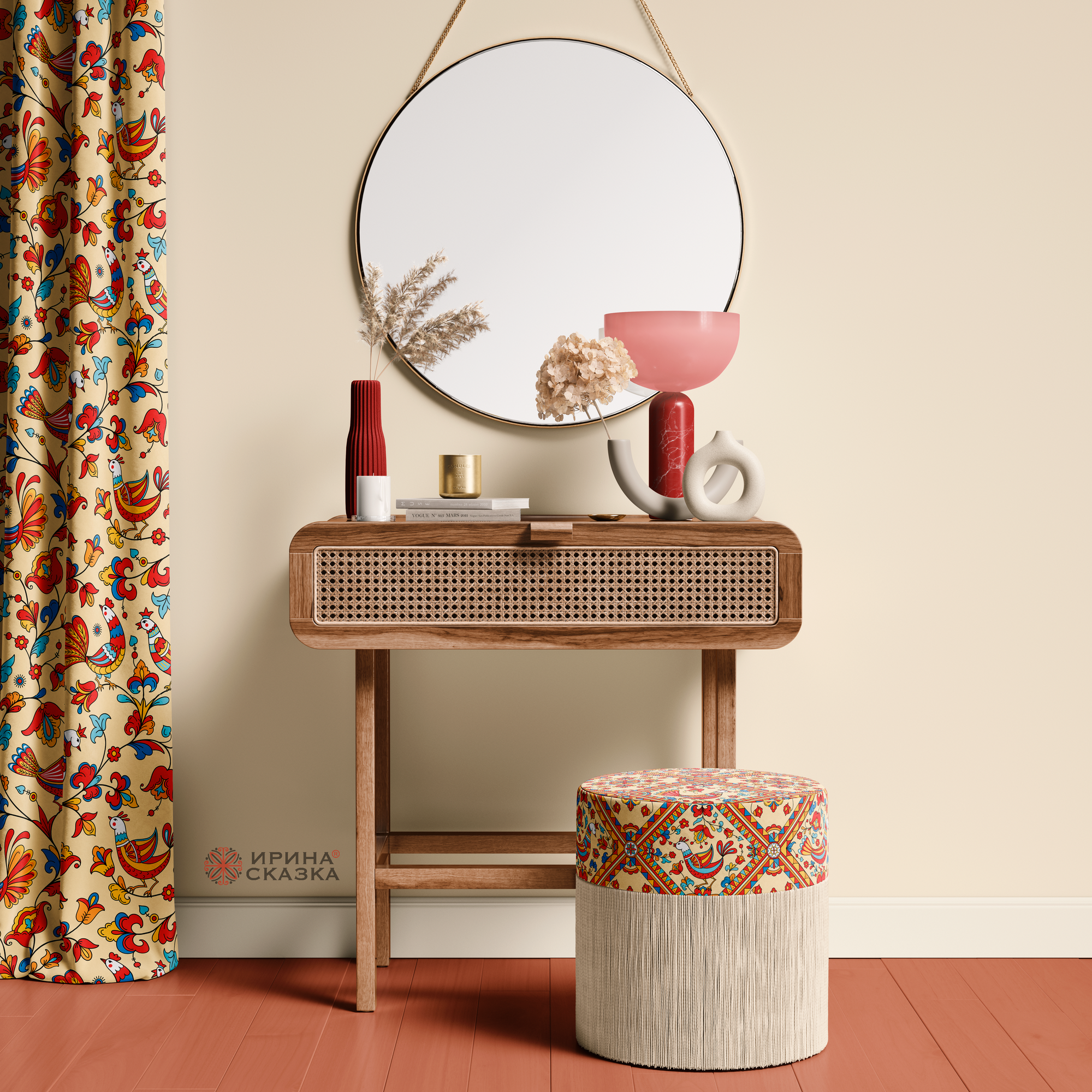 Пермогорская роспись. Коллекция паттернов. — Изображение №5 — Иллюстрация, Графика на Dprofile