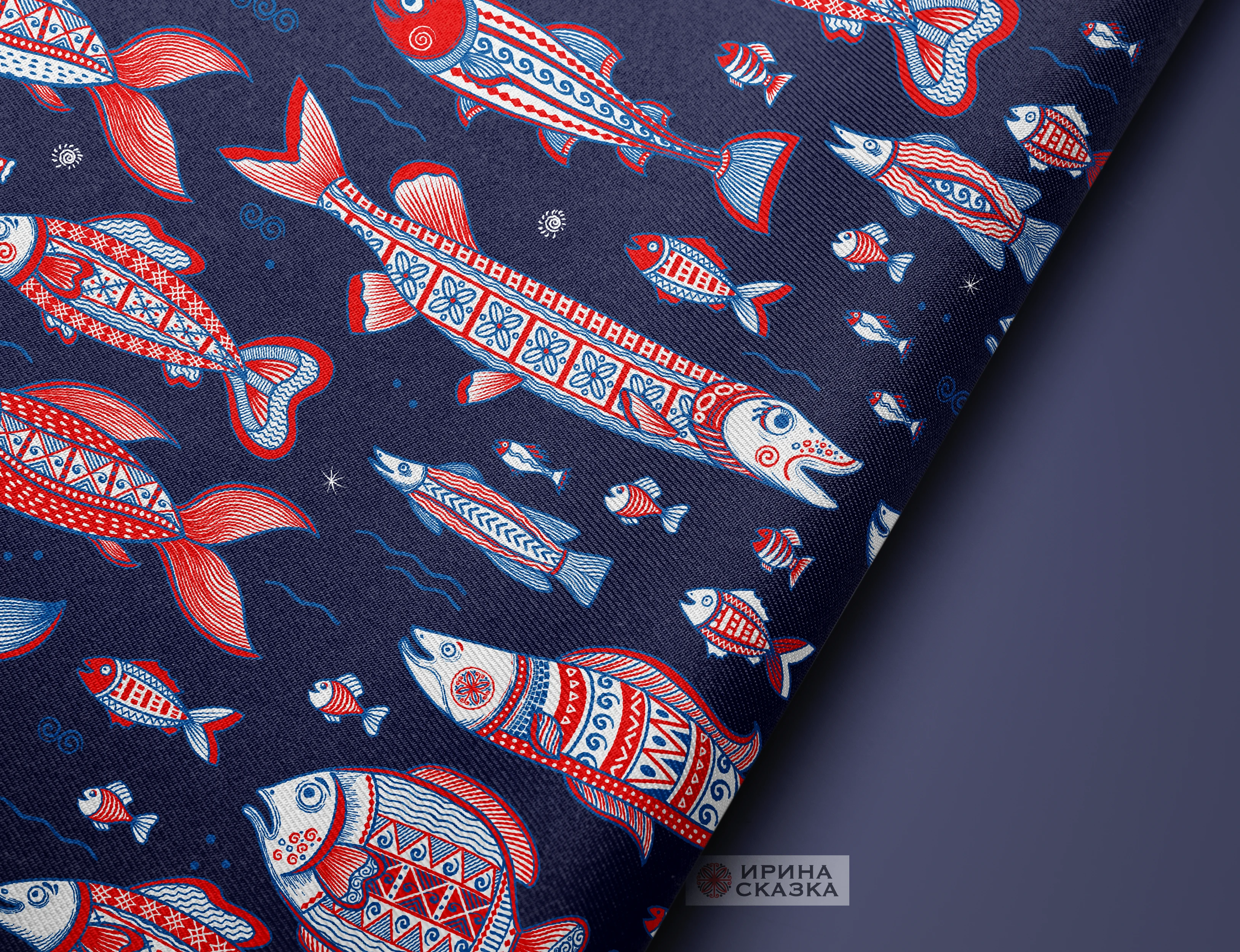 ПОДВОДНЫЙ МИР. Мезенские мотивы — Изображение №2 — Иллюстрация, Графика на Dprofile