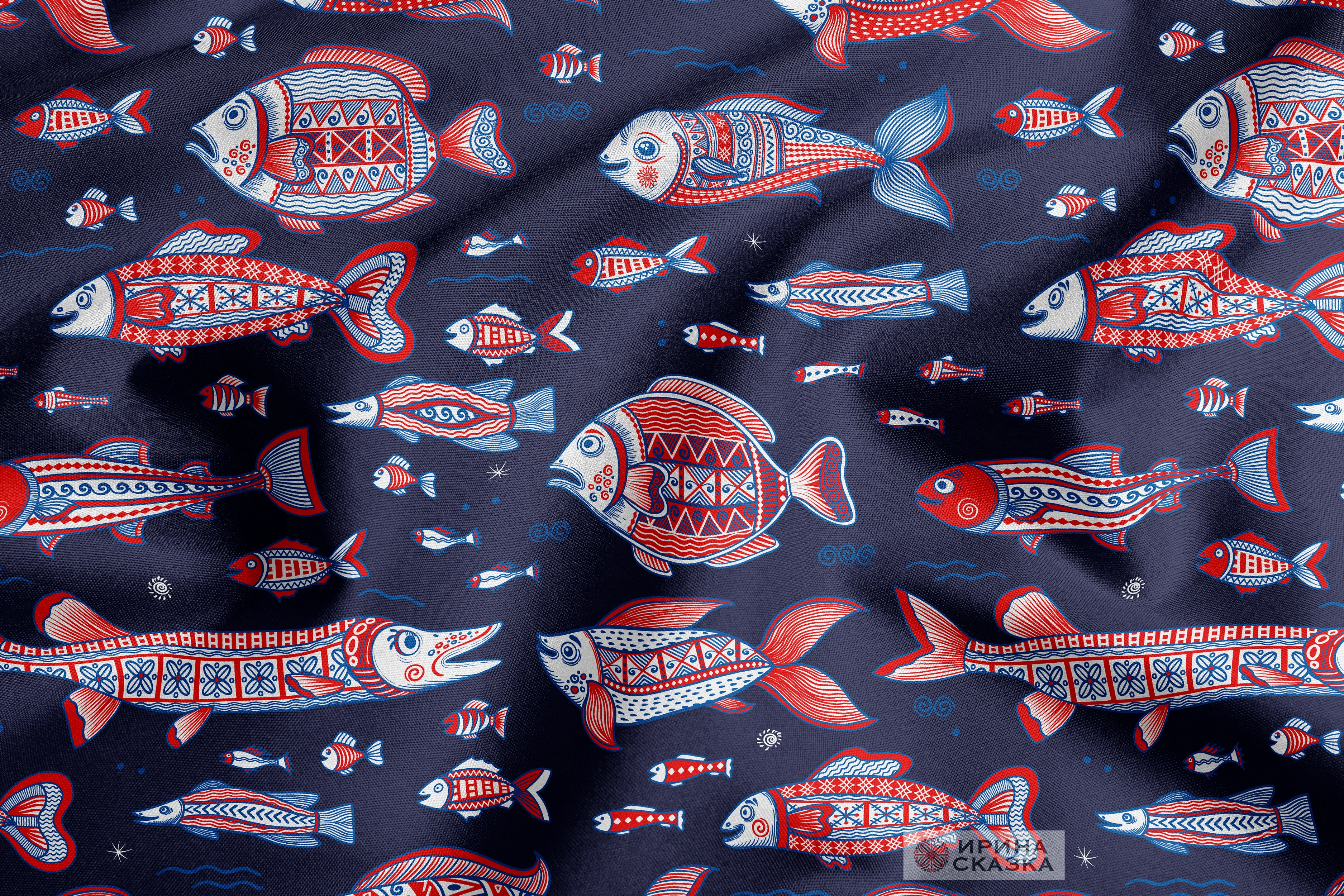 ПОДВОДНЫЙ МИР. Мезенские мотивы — Изображение №3 — Иллюстрация, Графика на Dprofile