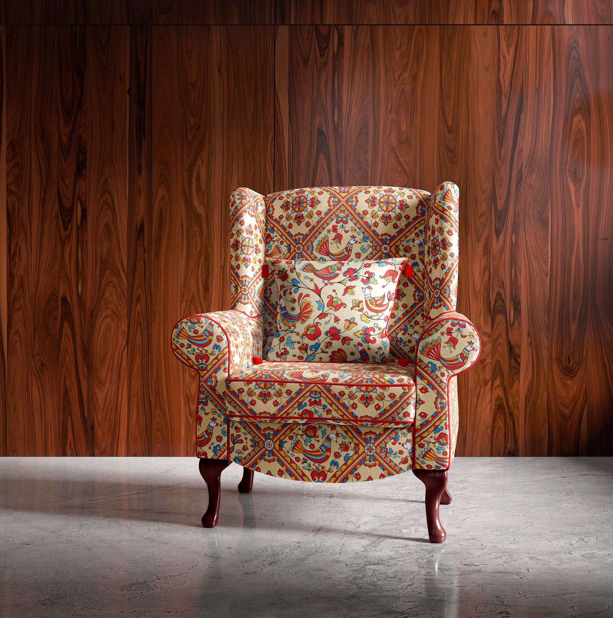 Пермогорская роспись. Коллекция паттернов. — Изображение №1 — Иллюстрация, Графика на Dprofile