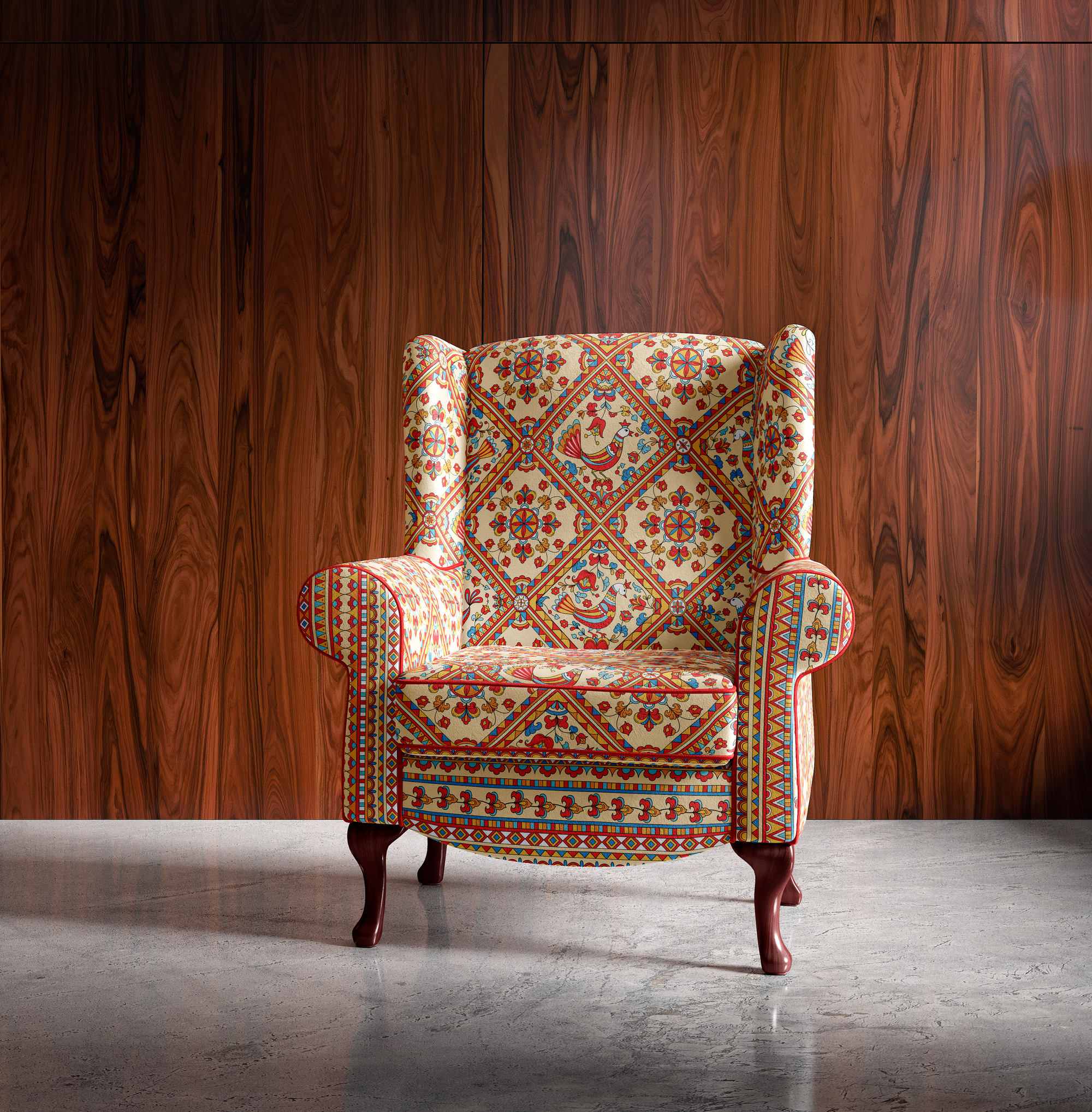 Пермогорская роспись. Коллекция паттернов. — Изображение №2 — Иллюстрация, Графика на Dprofile