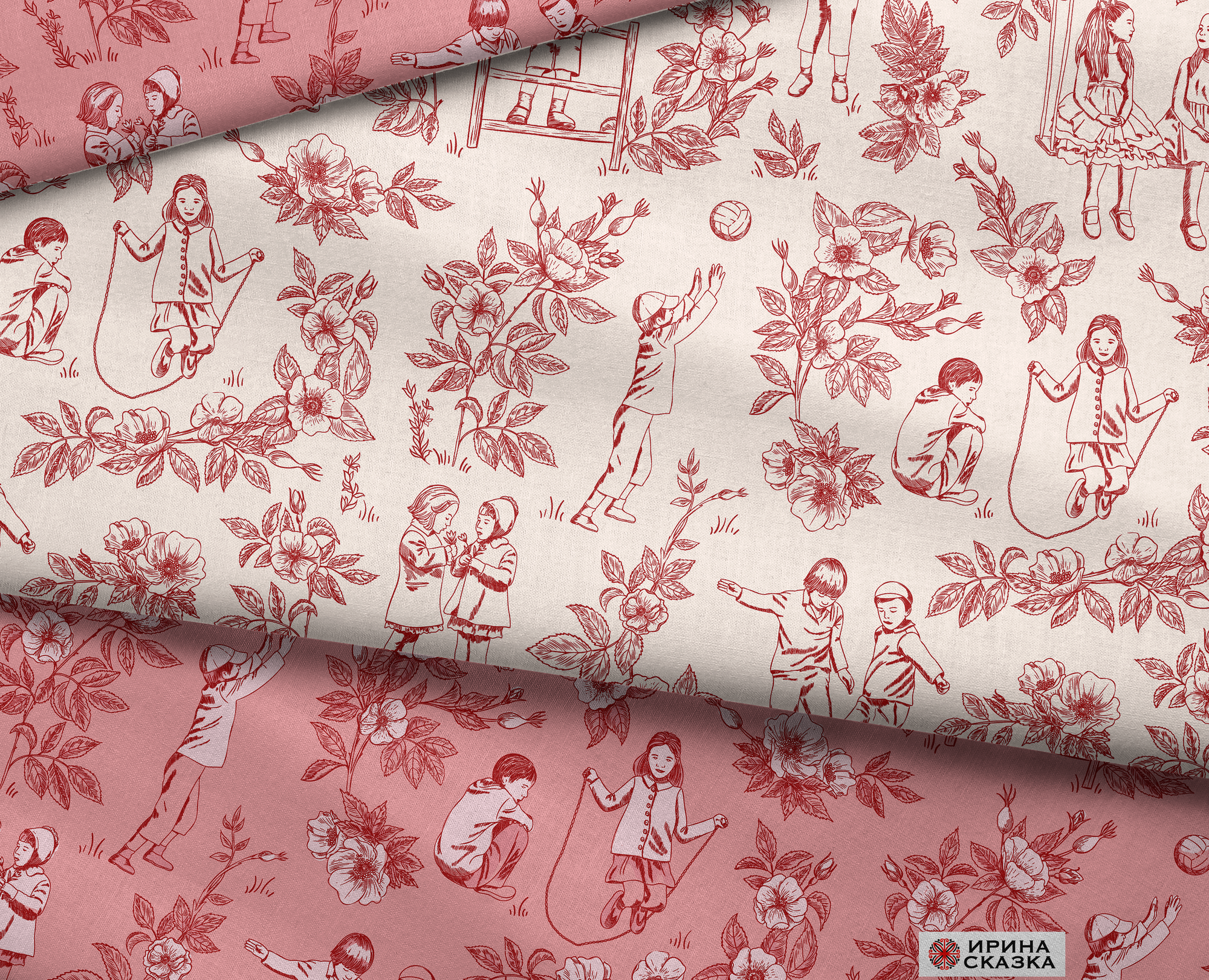 ШИПОВНИК И ДЕТИ. Toile de Jouy на Dprofile