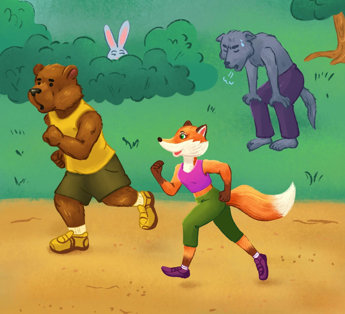 Иллюстрации про спорт для детей, к сборнику стихов — Изображение №5 — Иллюстрация, Графика на Dprofile