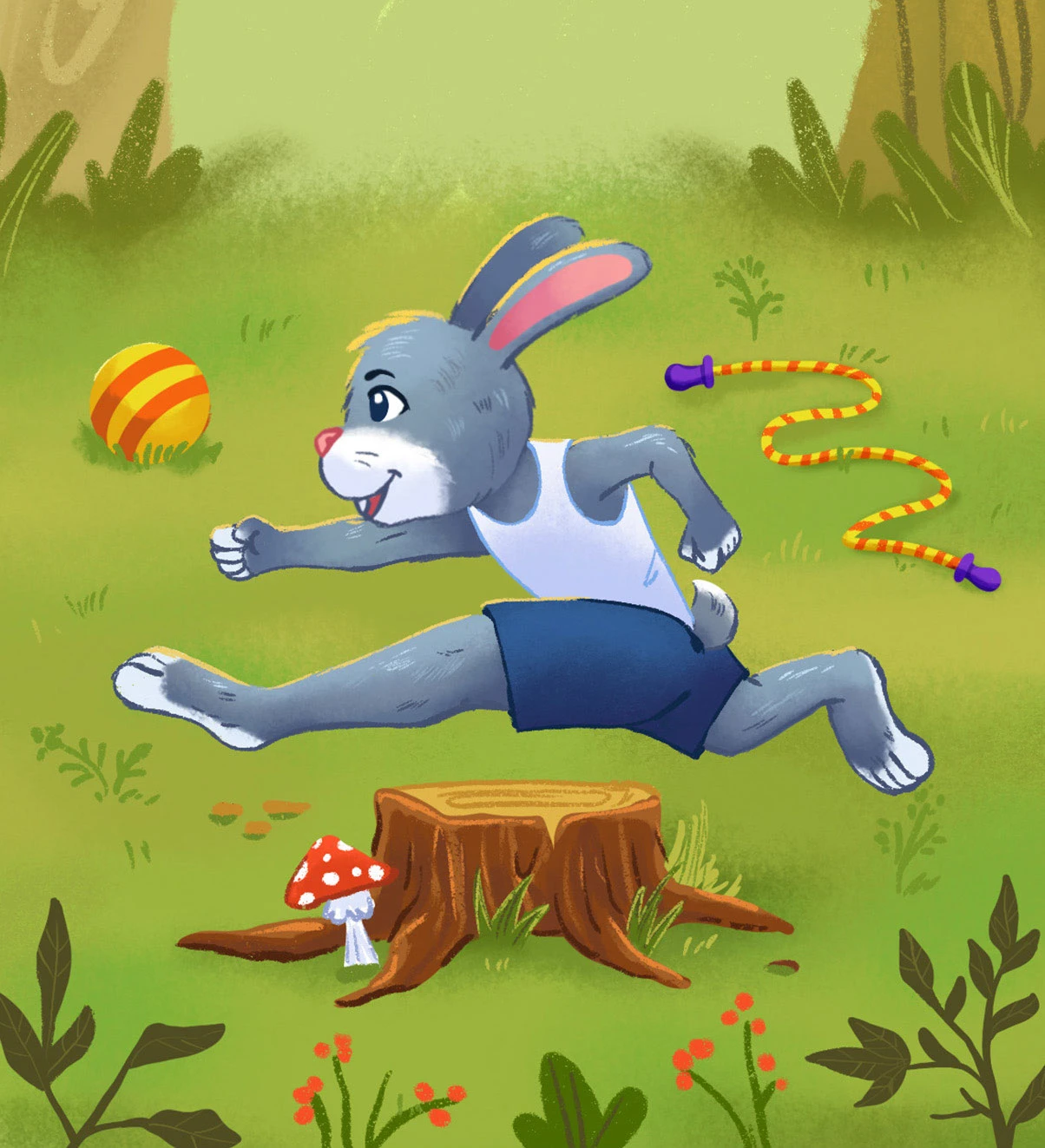 Иллюстрации про спорт для детей, к сборнику стихов — Изображение №7 — Иллюстрация, Графика на Dprofile