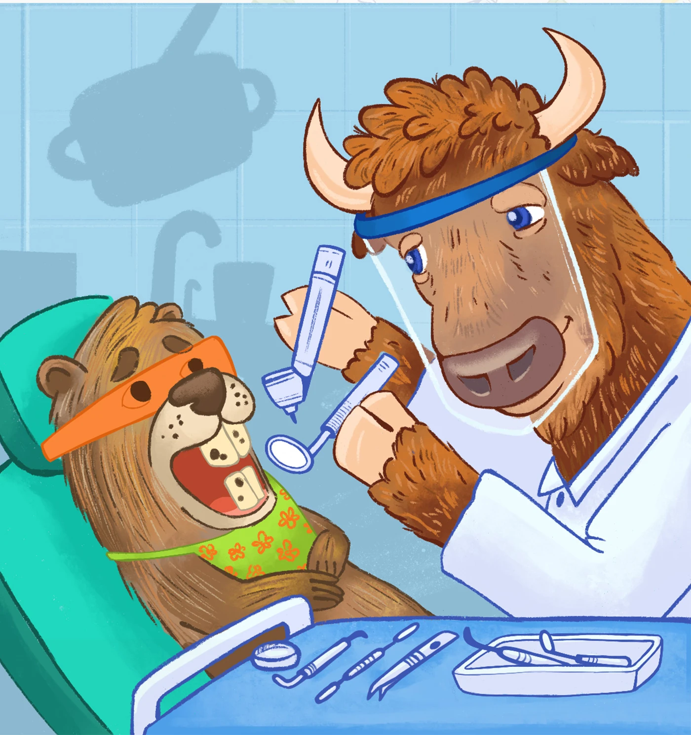 Детская иллюстрация. Детская книга про зубы "Зубные истории" — Изображение №5 — Иллюстрация на Dprofile