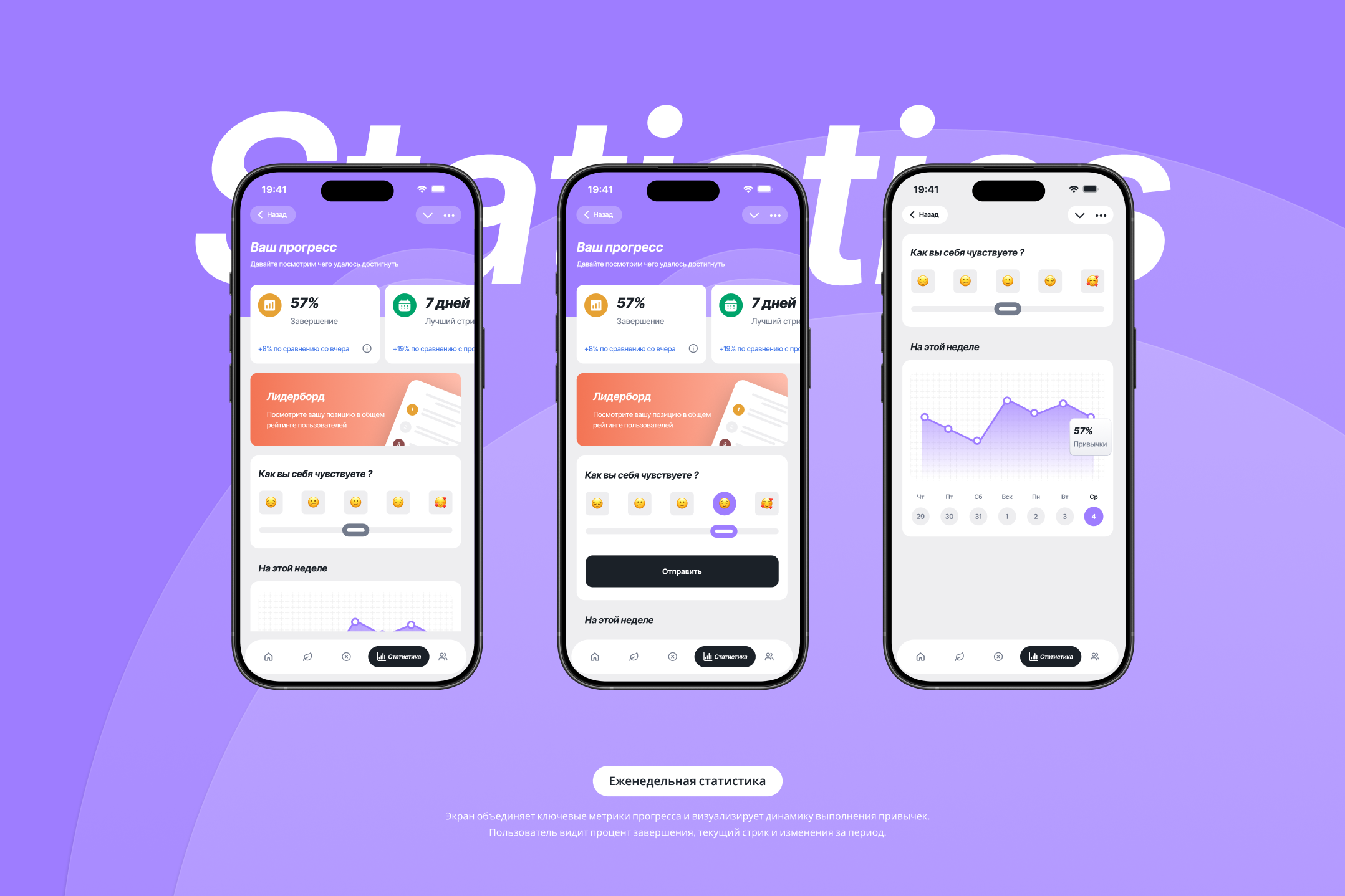 Habit Tracker '26 [ mini-app ] — Изображение №10 — Интерфейсы на Dprofile
