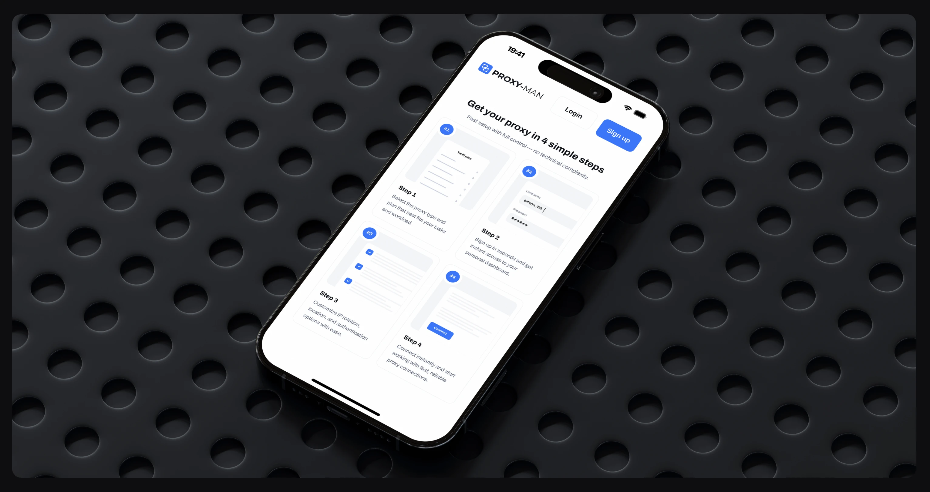 Proxy-Man '26 [ Proxy landing page ] — Изображение №5 — Интерфейсы, Иллюстрация на Dprofile
