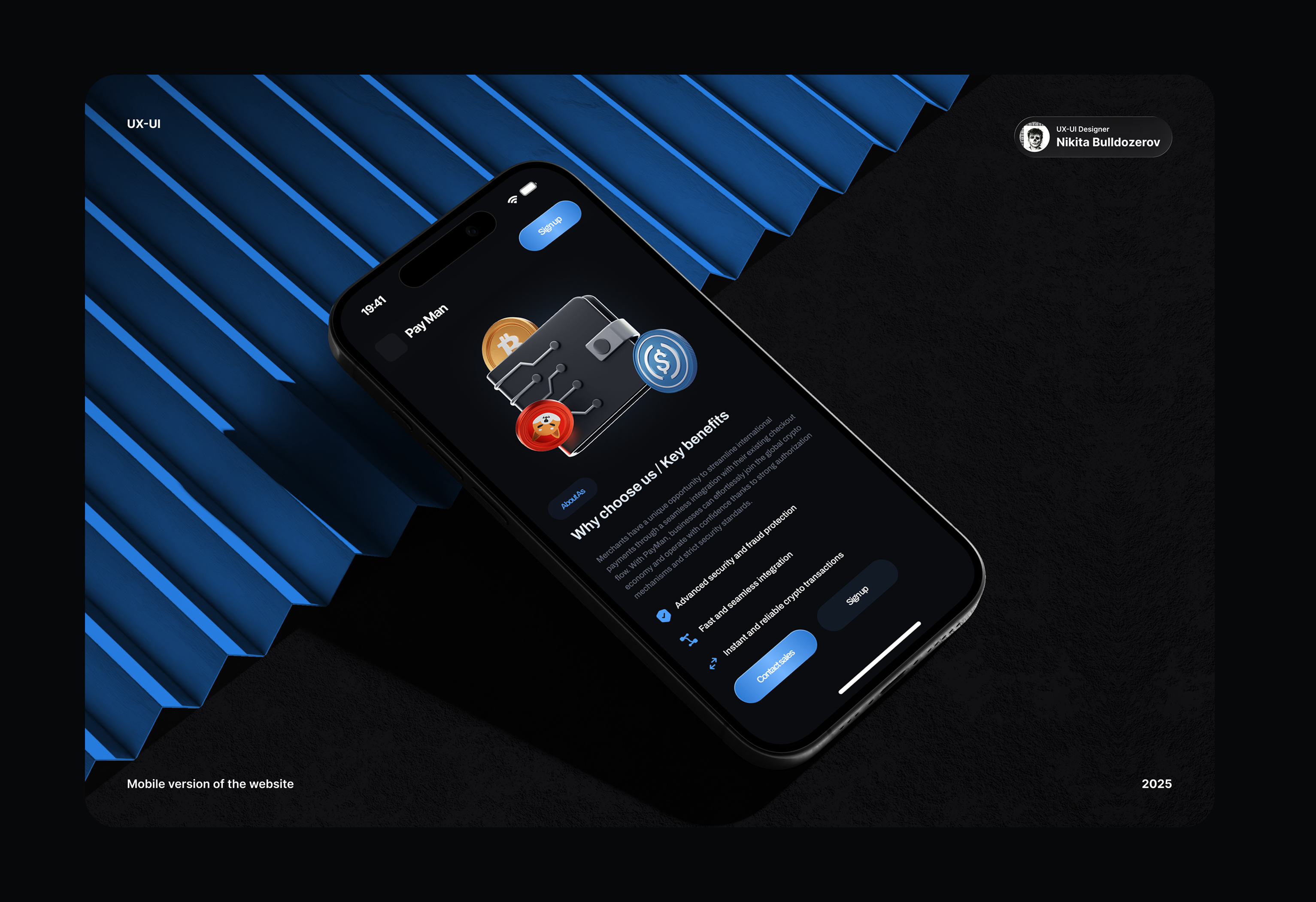 Pay Man '25 [ Crypto landing page ] — Изображение №4 — Интерфейсы, Иллюстрация на Dprofile