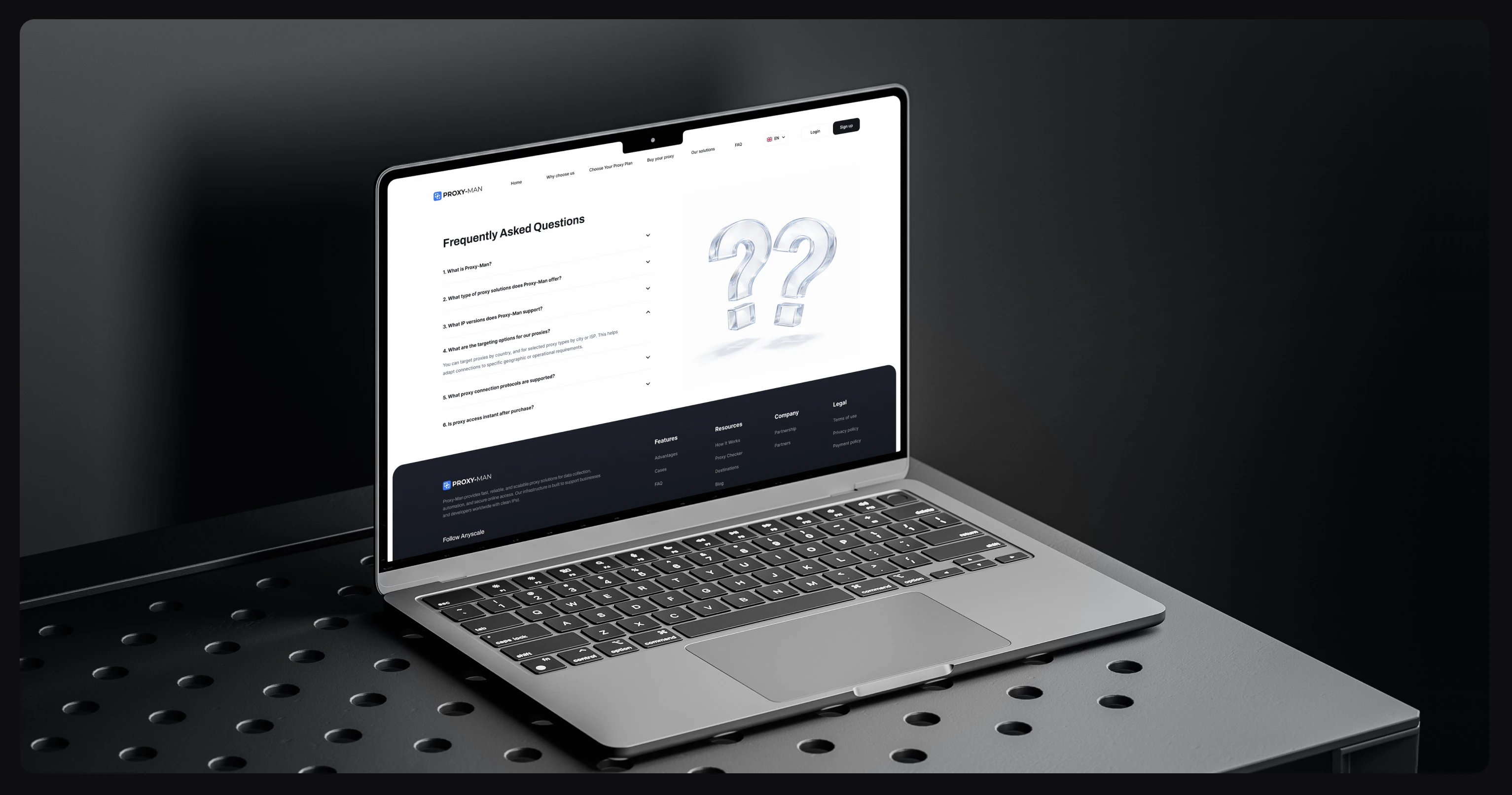 Proxy-Man '26 [ Proxy landing page ] — Изображение №3 — Интерфейсы, Иллюстрация на Dprofile