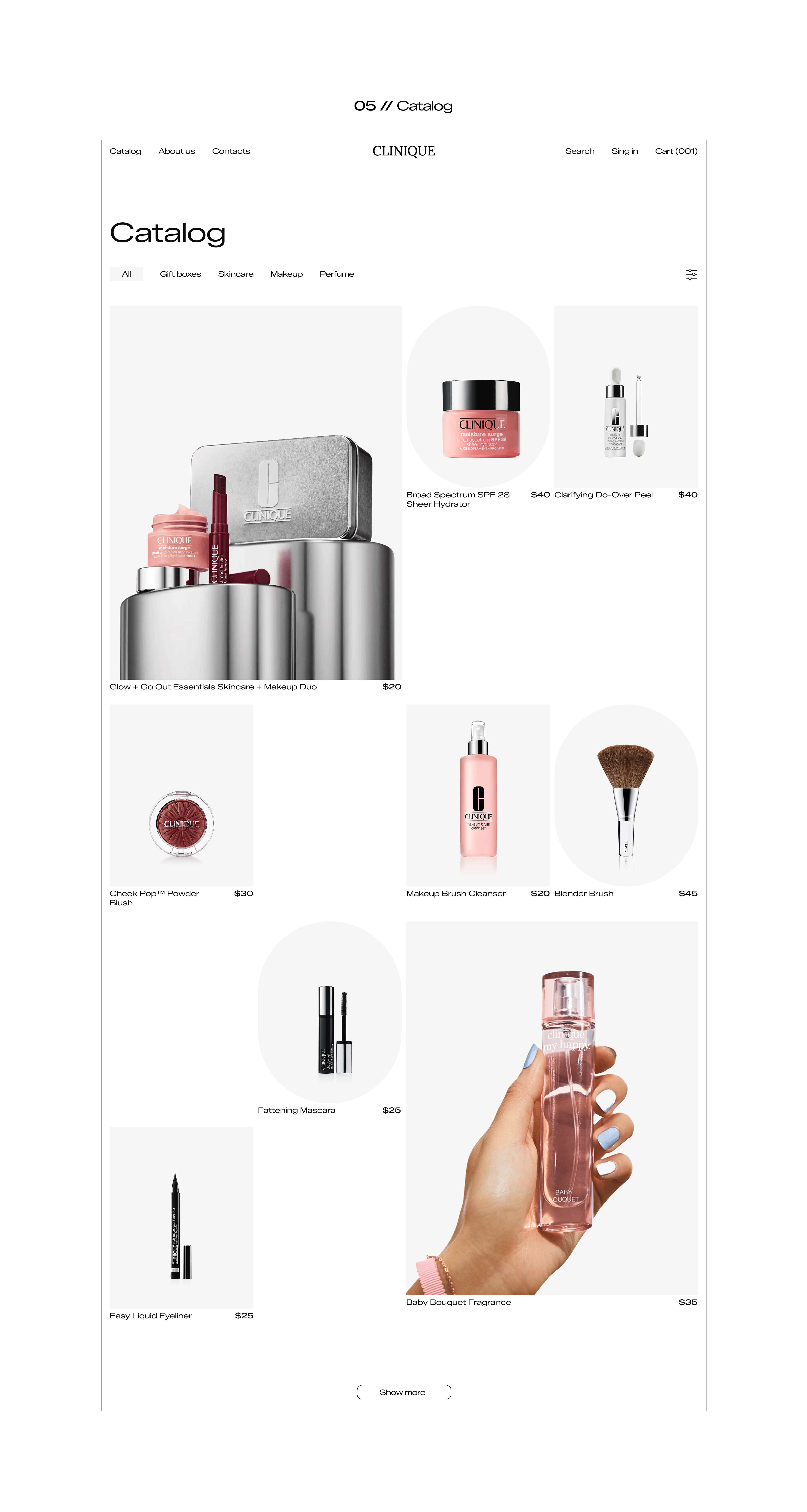 Clinique | E-commerce redesign — Изображение №7 — Интерфейсы на Dprofile