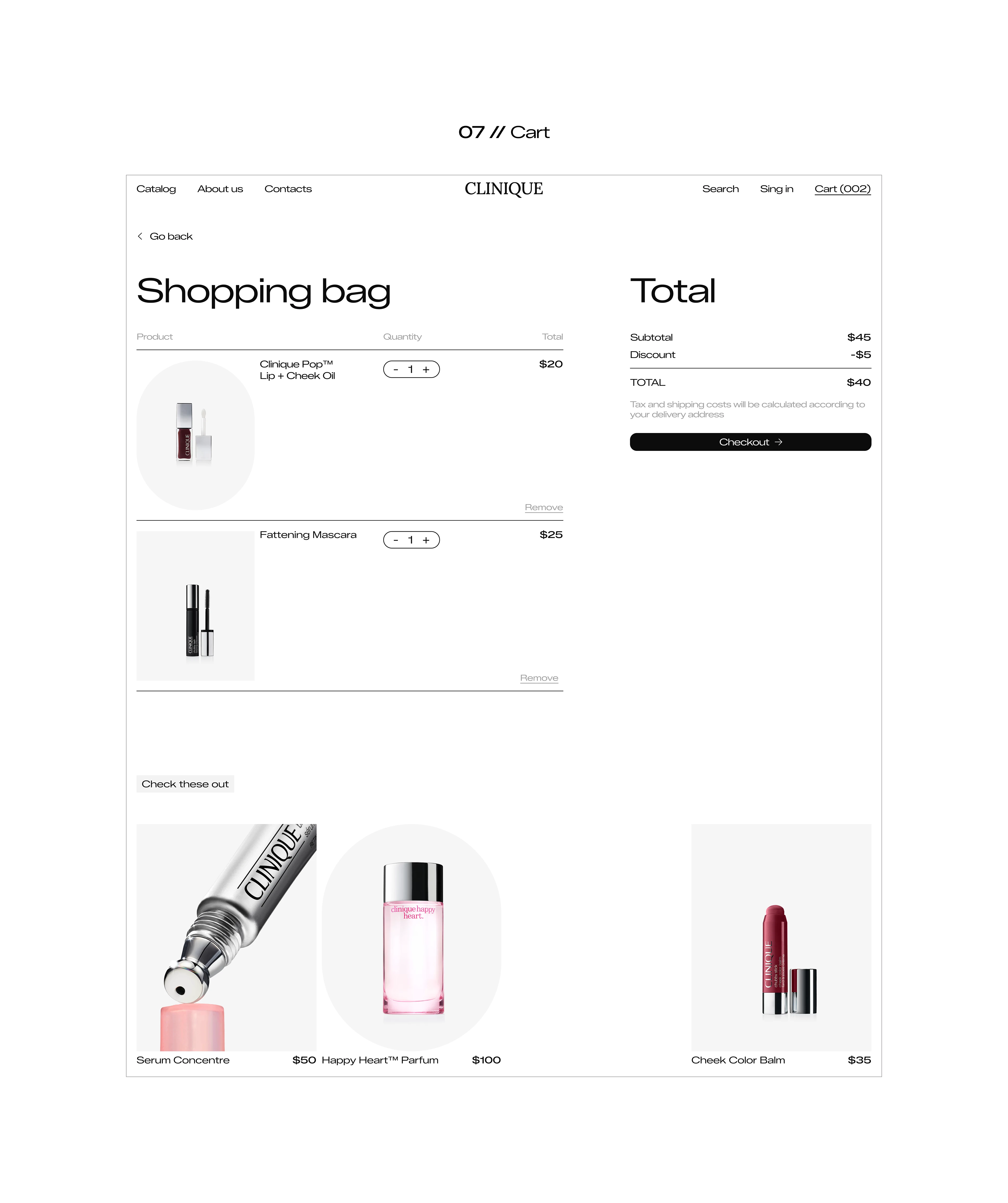Clinique | E-commerce redesign — Изображение №11 — Интерфейсы на Dprofile