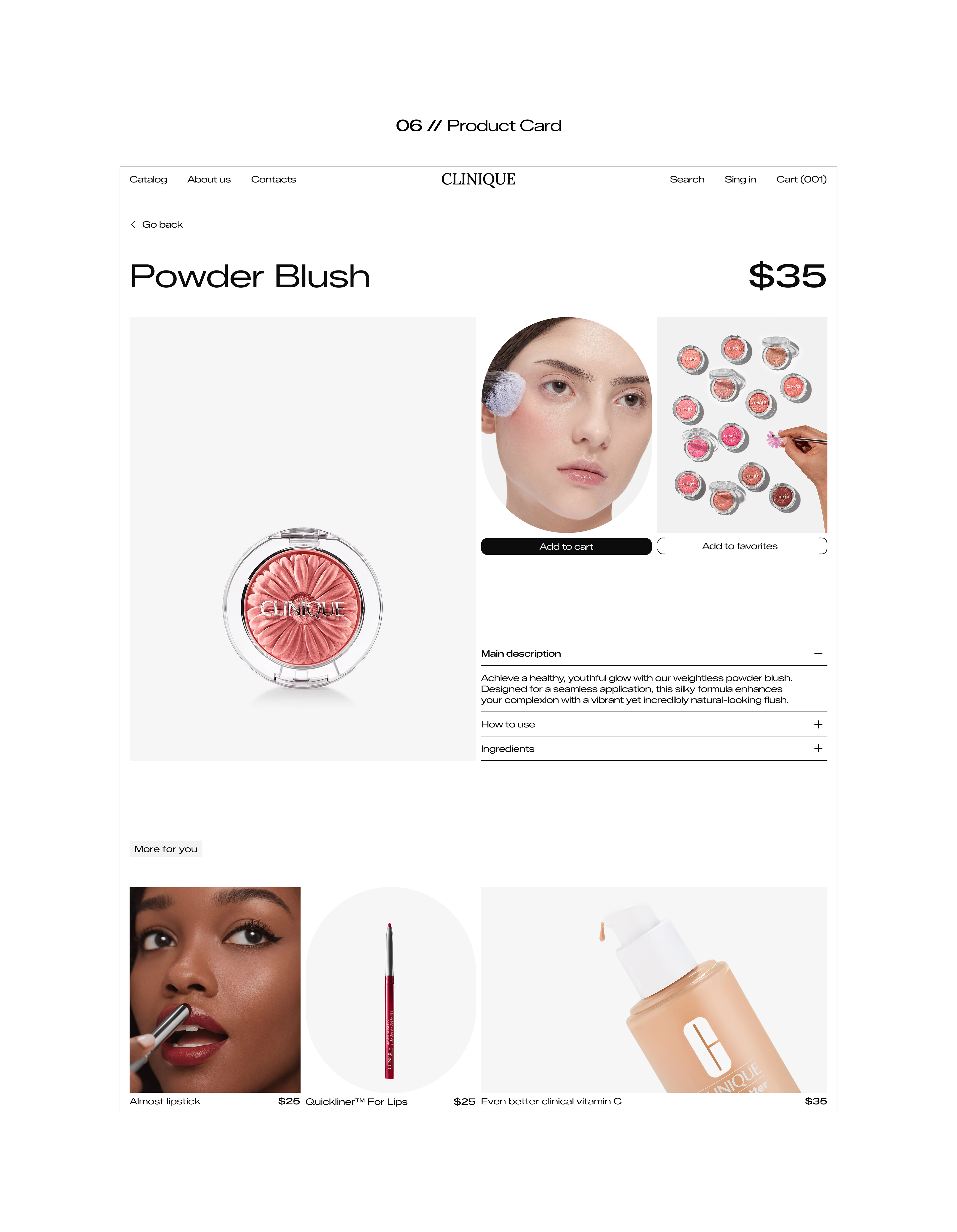 Clinique | E-commerce redesign — Изображение №9 — Интерфейсы на Dprofile