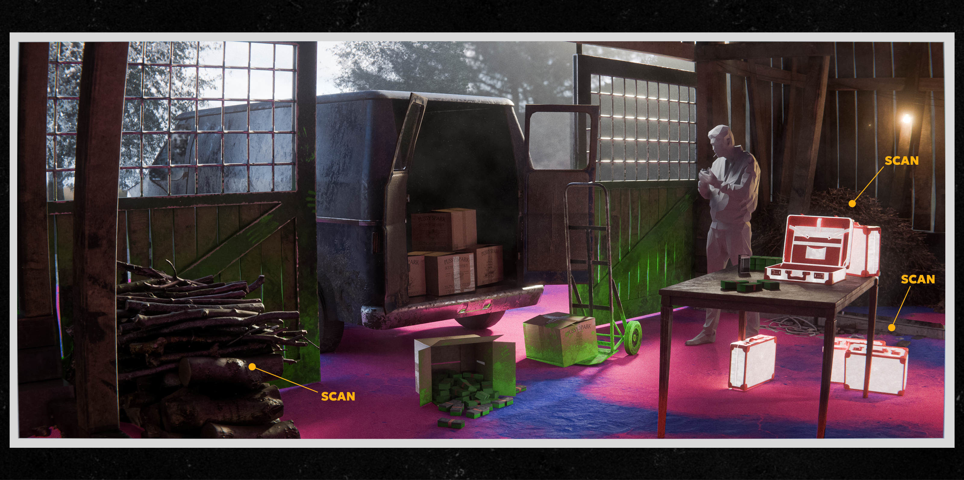 3D-Сцена "Ограбление Люфтганза" — Изображение №24 — Иллюстрация, 3D на Dprofile