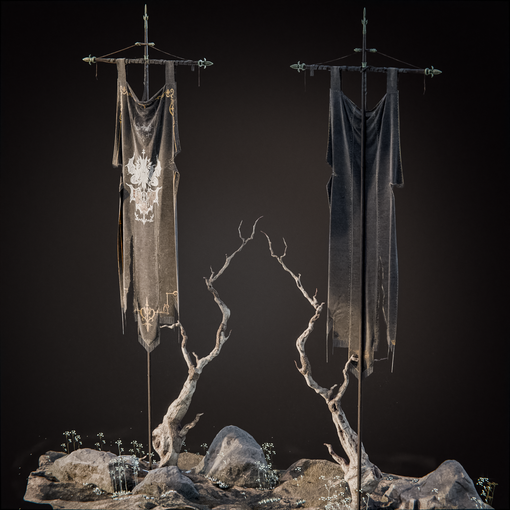 3D флаг в стиле Dark Fantasy — Изображение №2 — Иллюстрация, 3D на Dprofile