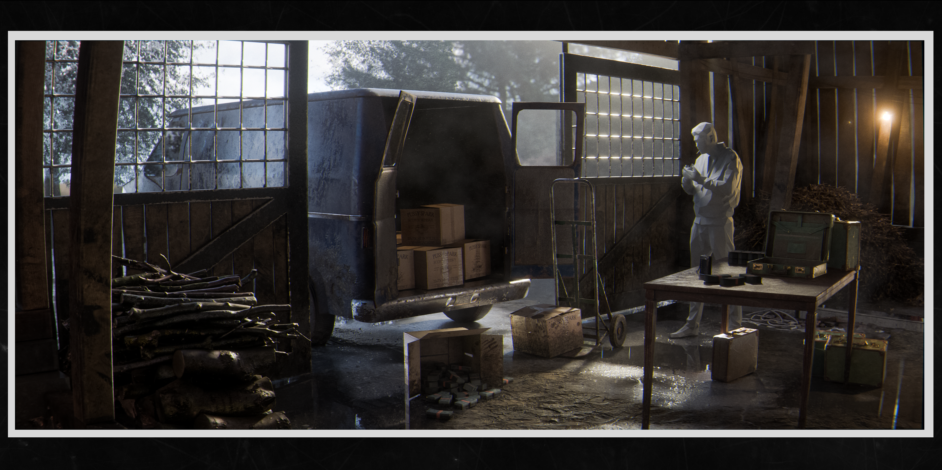 3D-Сцена "Ограбление Люфтганза" — Изображение №2 — Иллюстрация, 3D на Dprofile