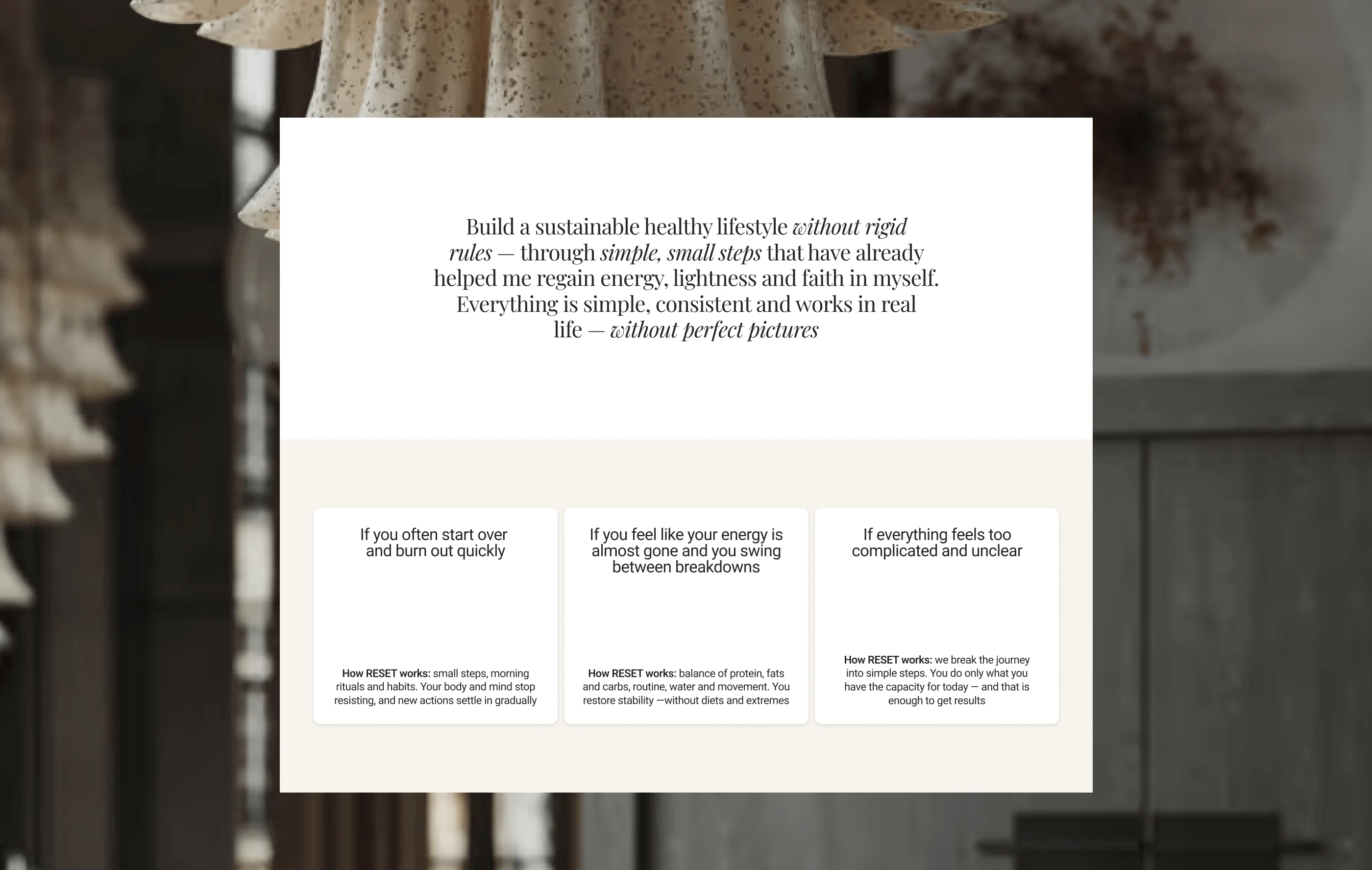 Сайт для продажи гайда по ЗОЖ для блогера — Изображение №8 — Интерфейсы, Анимация на Dprofile