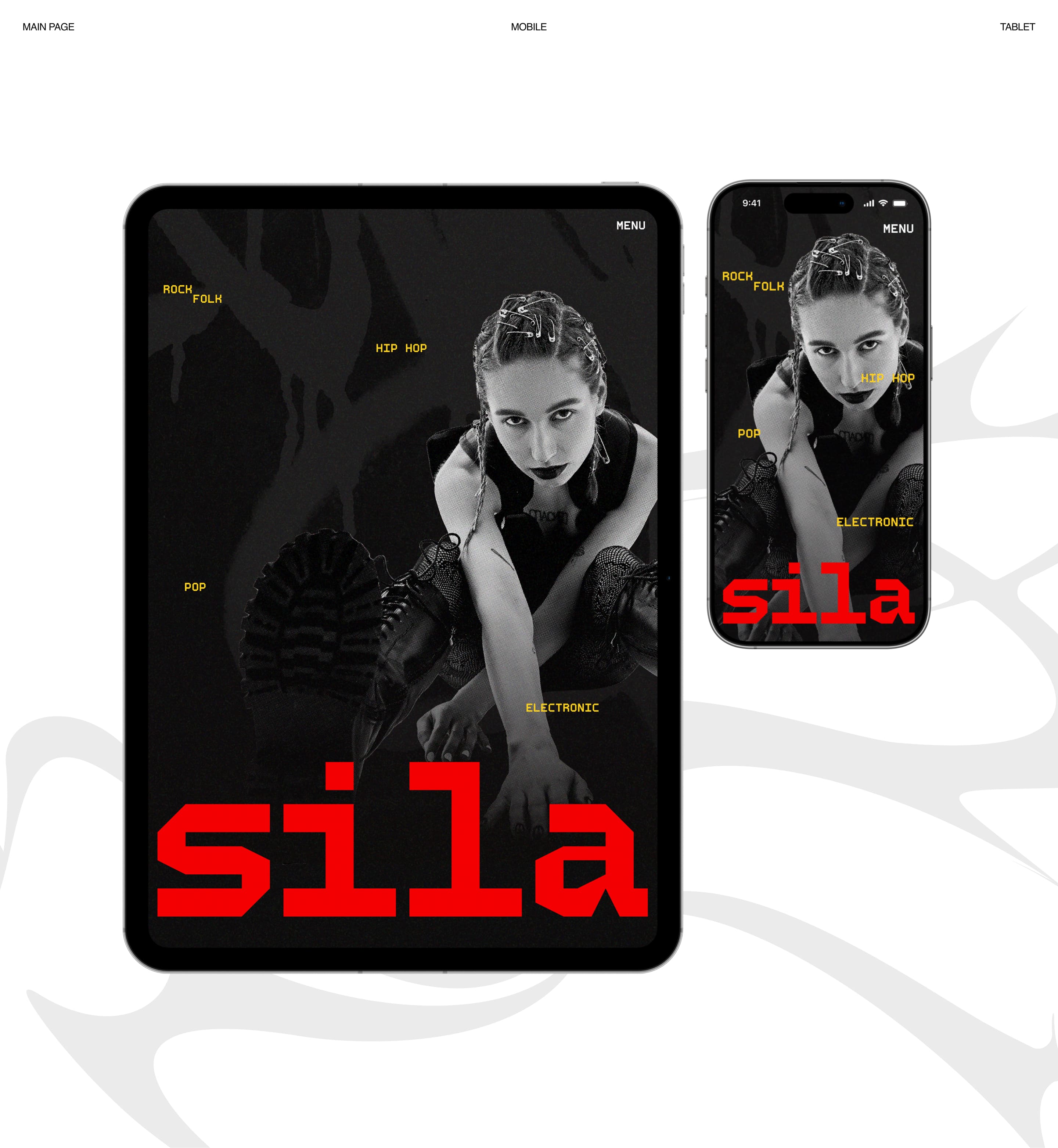 Вебсайт для музыкального проекта sila — Изображение №2 — Интерфейсы, Графика на Dprofile