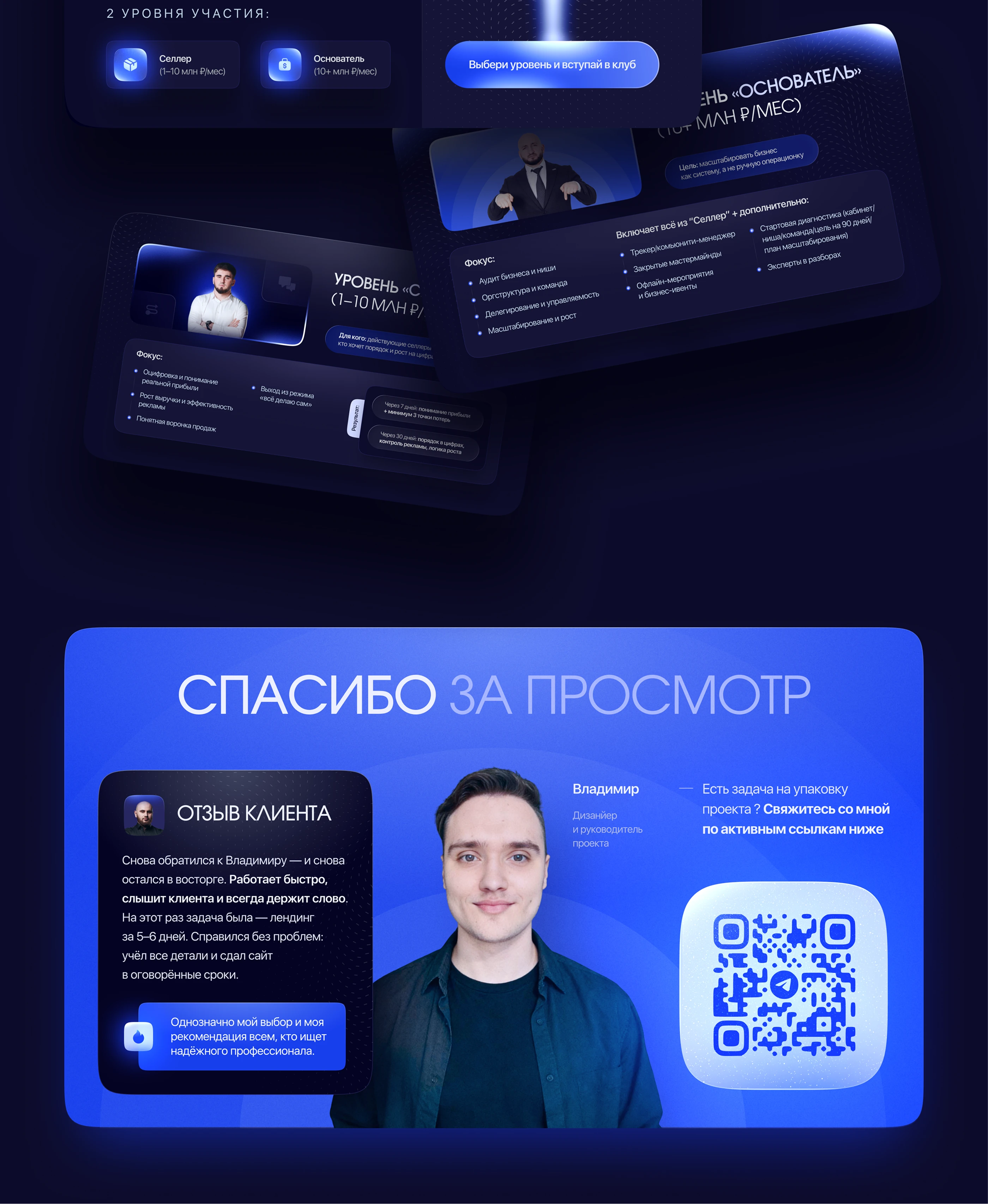 Сайт для бизнес-клуба Sellers-club / Landing page for Selle… — Изображение №9 — Интерфейсы, Брендинг на Dprofile