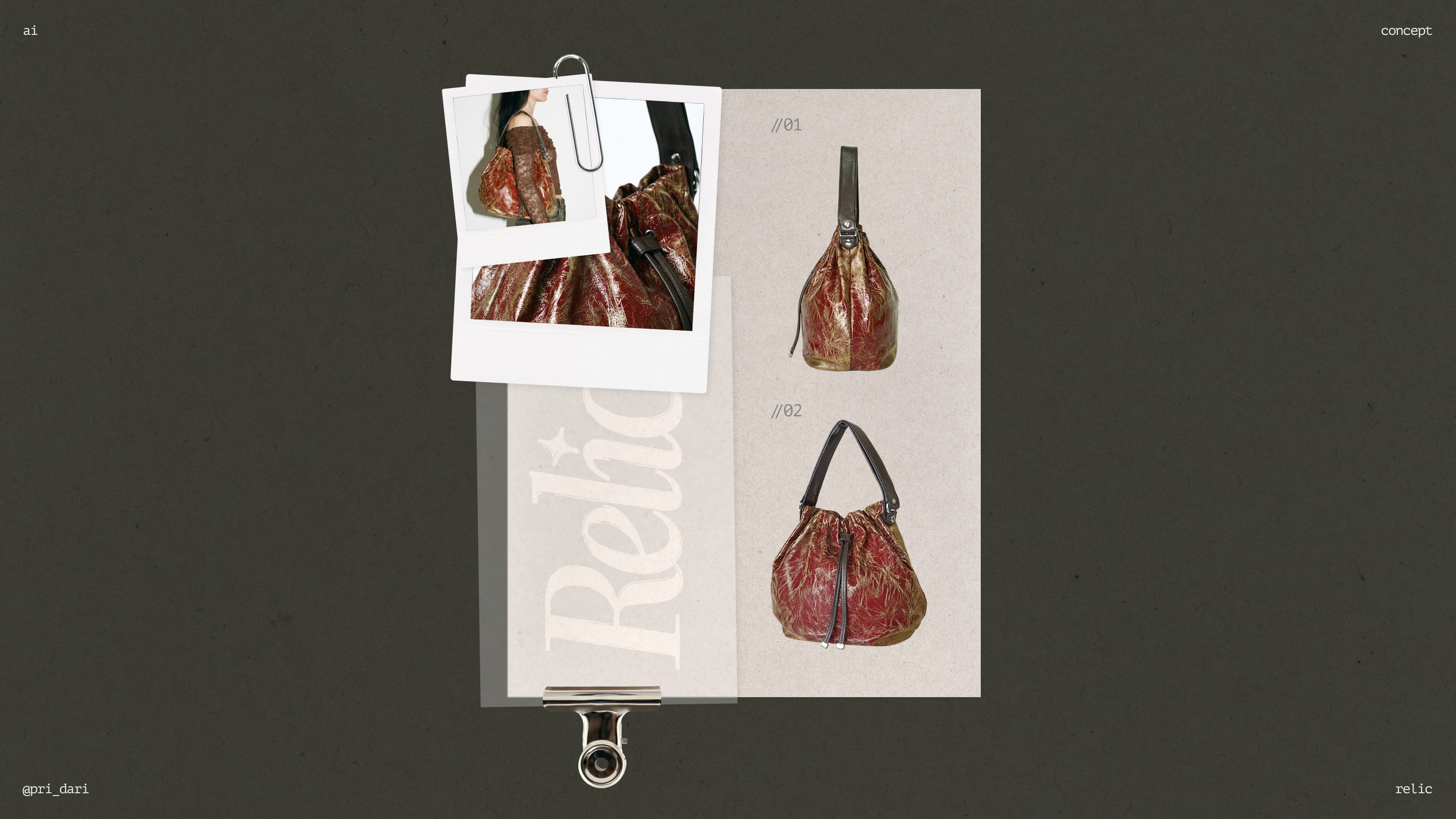 Relic — бренд винтажных сумок — Изображение №3 — Брендинг, Графика на Dprofile