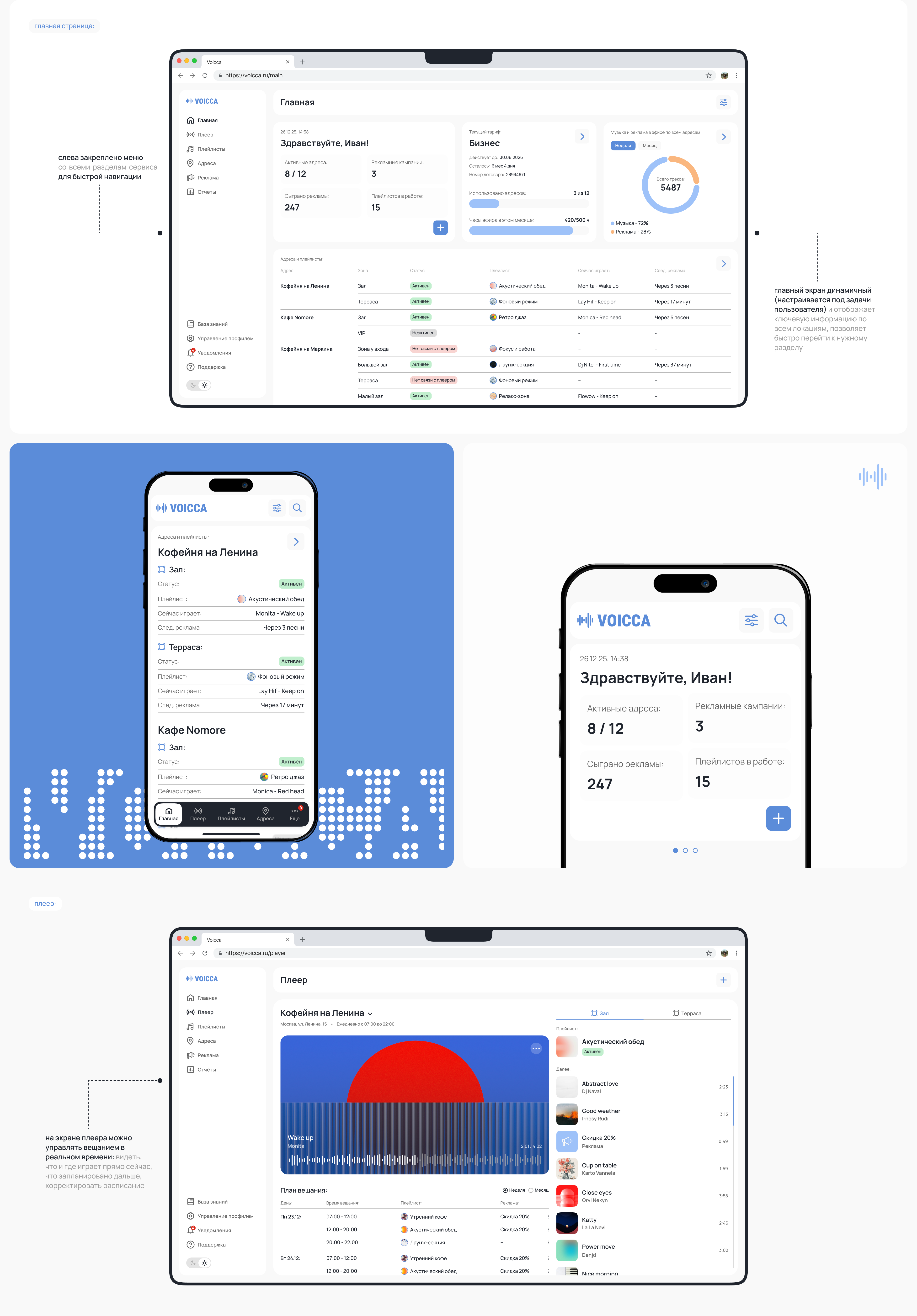 Voicca | saas — Изображение №4 — Интерфейсы на Dprofile