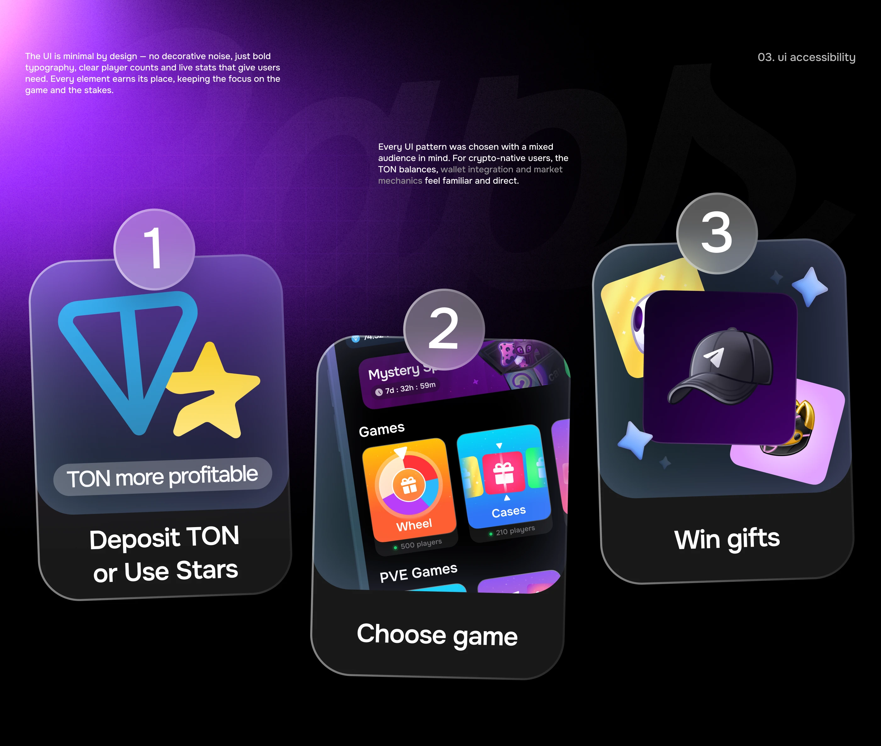 CAPS gambling Telegram mini-app — Изображение №5 — Интерфейсы на Dprofile