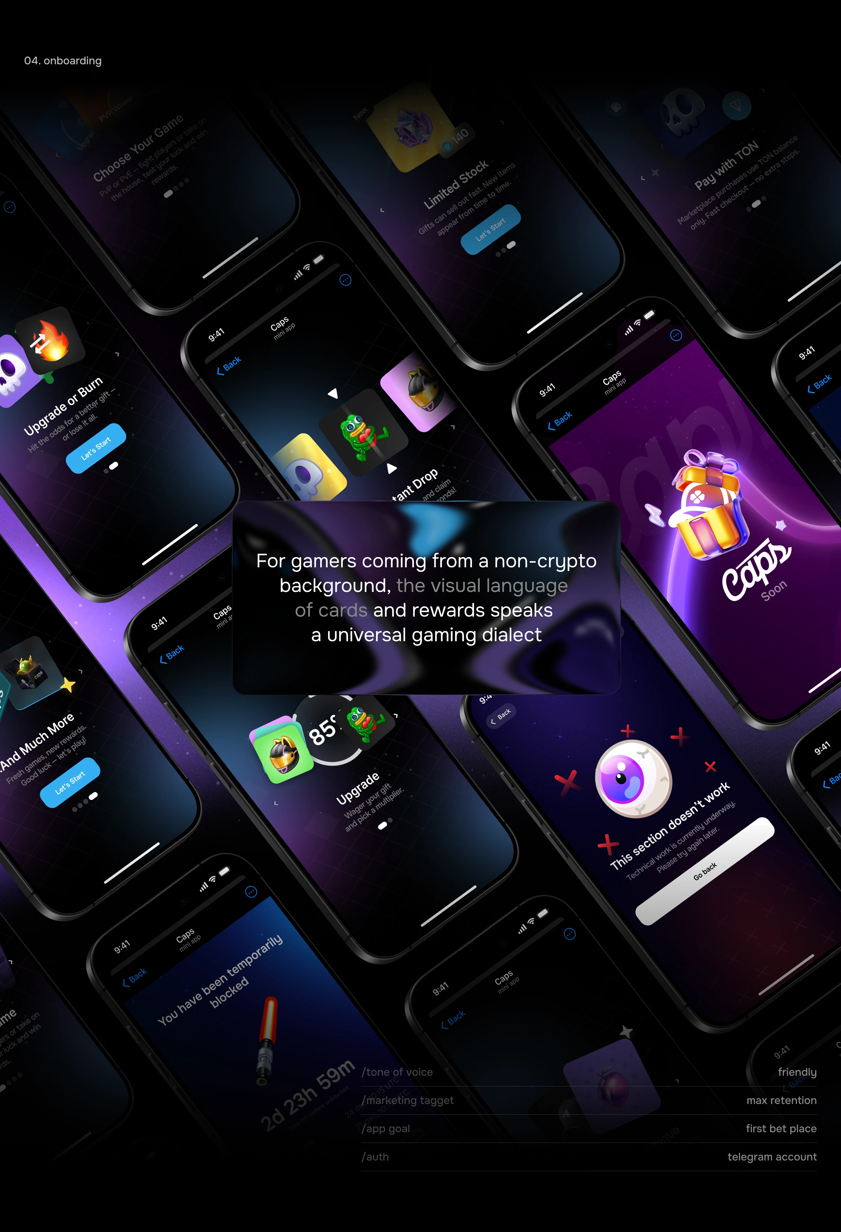 CAPS gambling Telegram mini-app — Изображение №7 — Интерфейсы на Dprofile