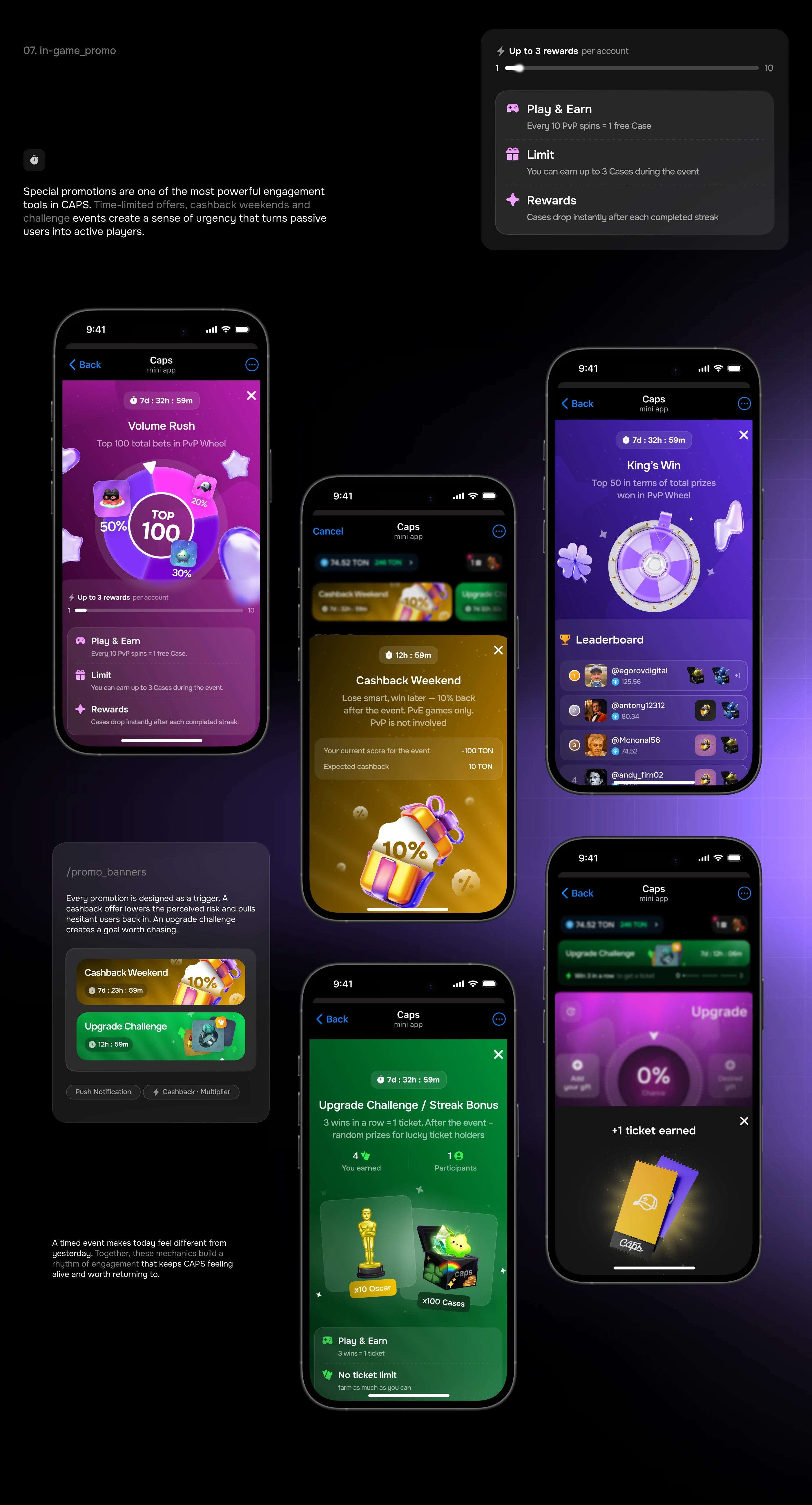 CAPS gambling Telegram mini-app — Изображение №11 — Интерфейсы на Dprofile