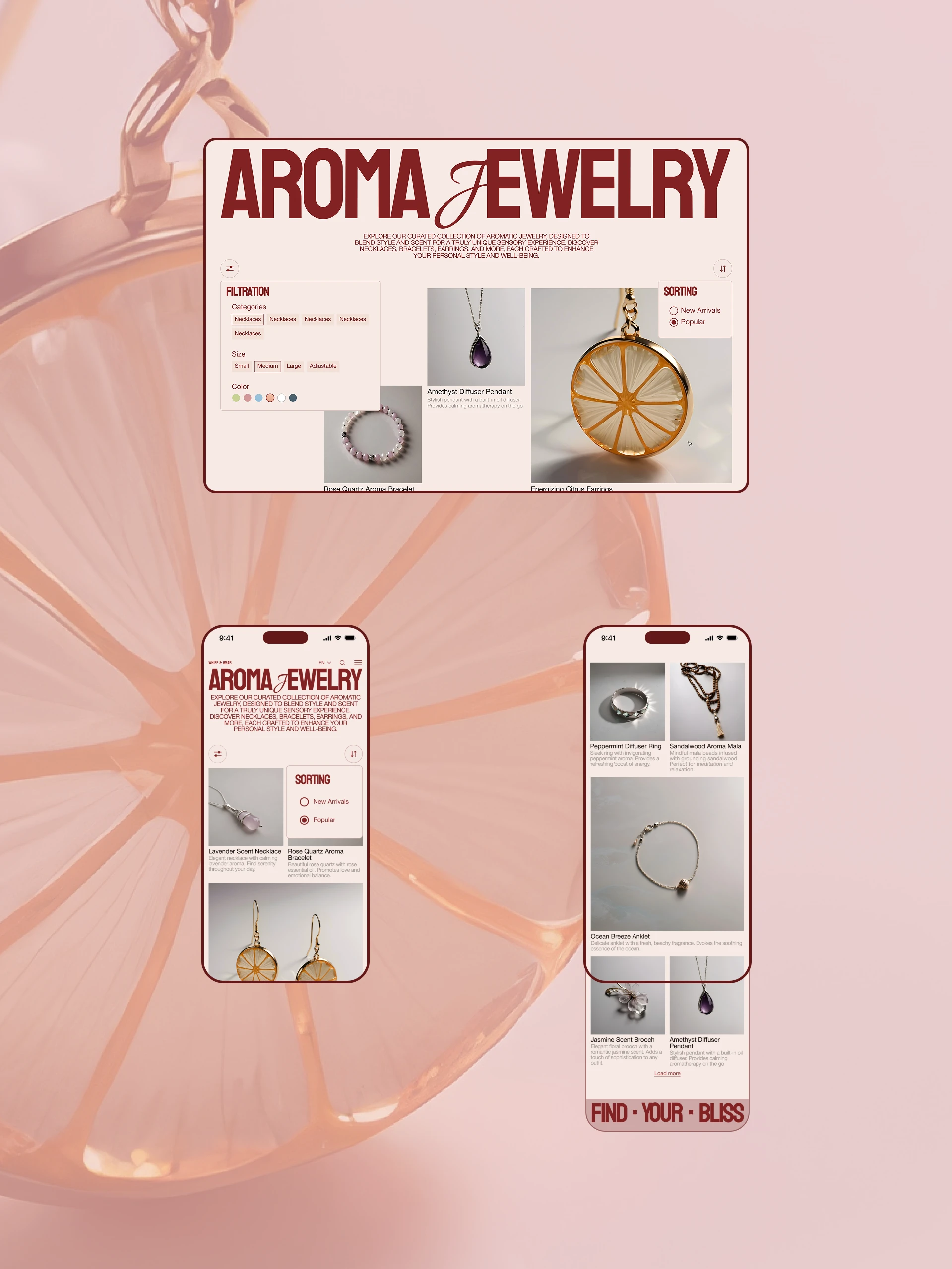 WHIFF & WEAR | Aroma Jewerly concept design — Изображение №6 — Интерфейсы на Dprofile
