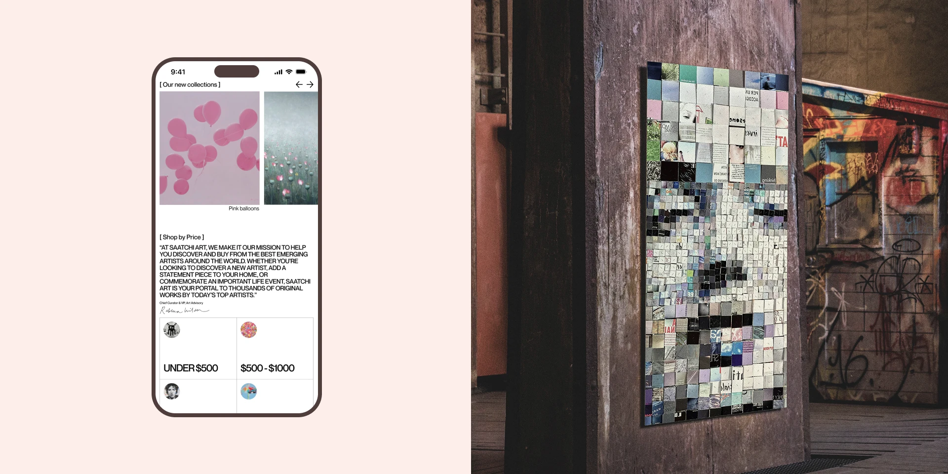 SAATCHI ART WEBSITE | Landing page — Изображение №3 — Интерфейсы, Брендинг на Dprofile