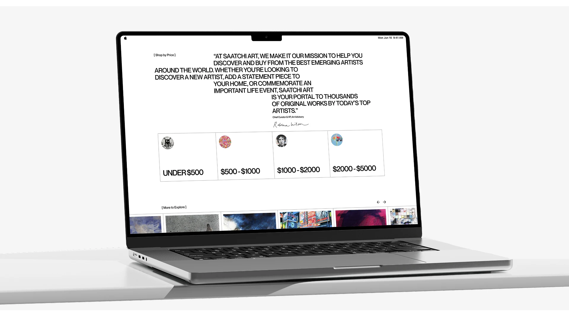 SAATCHI ART WEBSITE | Landing page — Изображение №9 — Интерфейсы, Брендинг на Dprofile