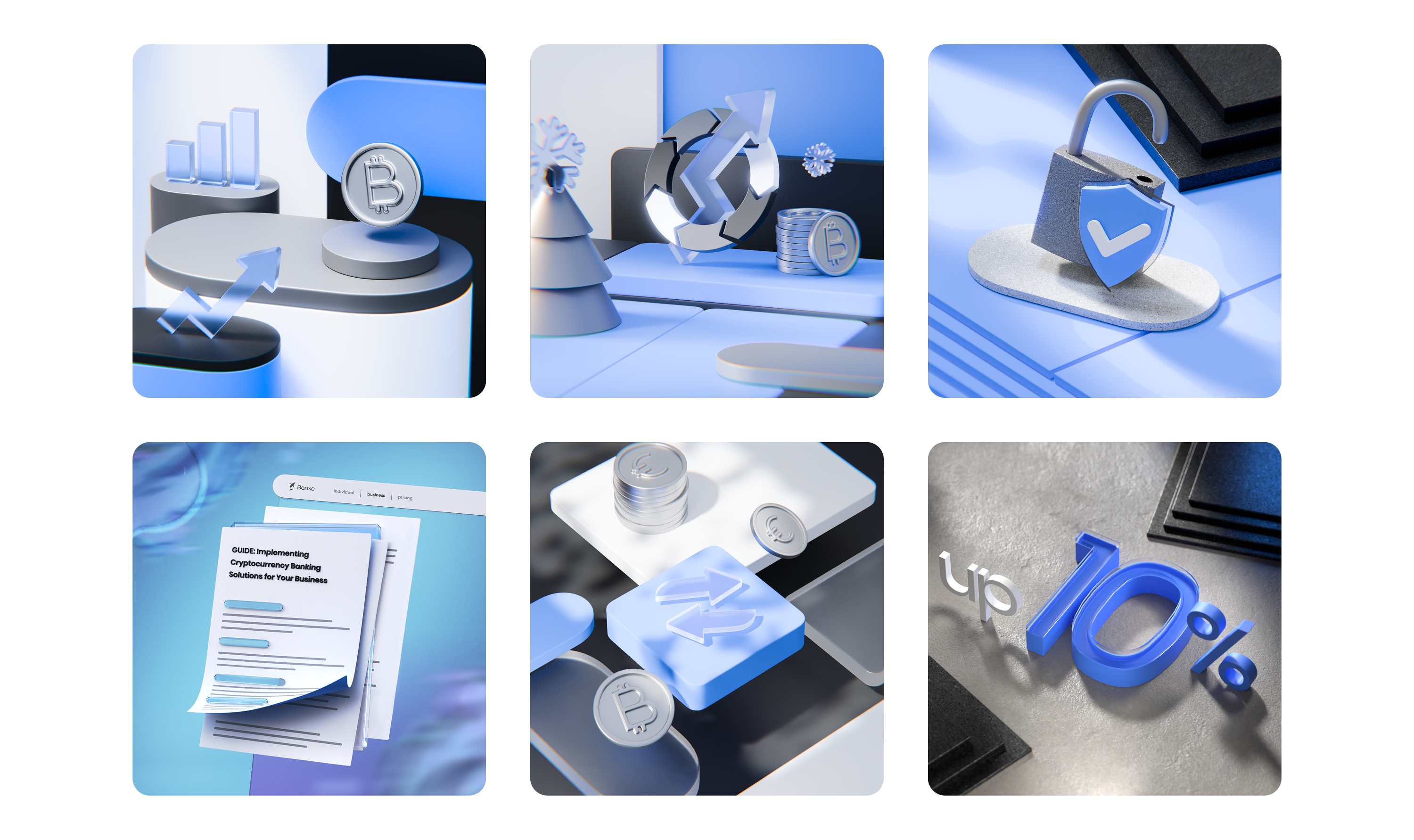 3д иллюстрации | криптобанк — Изображение №2 — Иллюстрация, Маркетинг на Dprofile