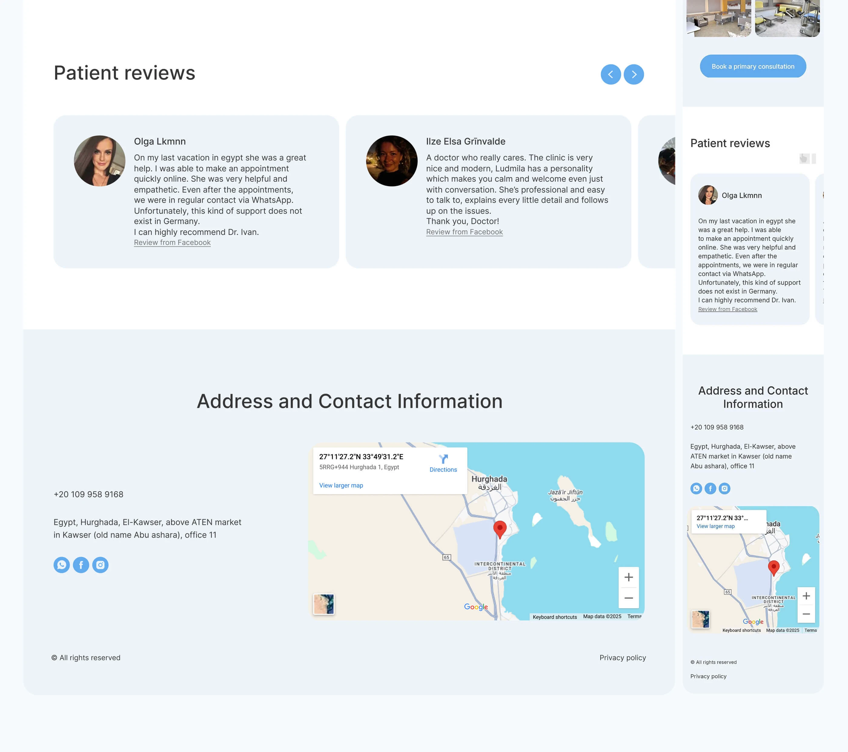 Сайт для клиники | website for a clinic — Изображение №7 — Интерфейсы на Dprofile