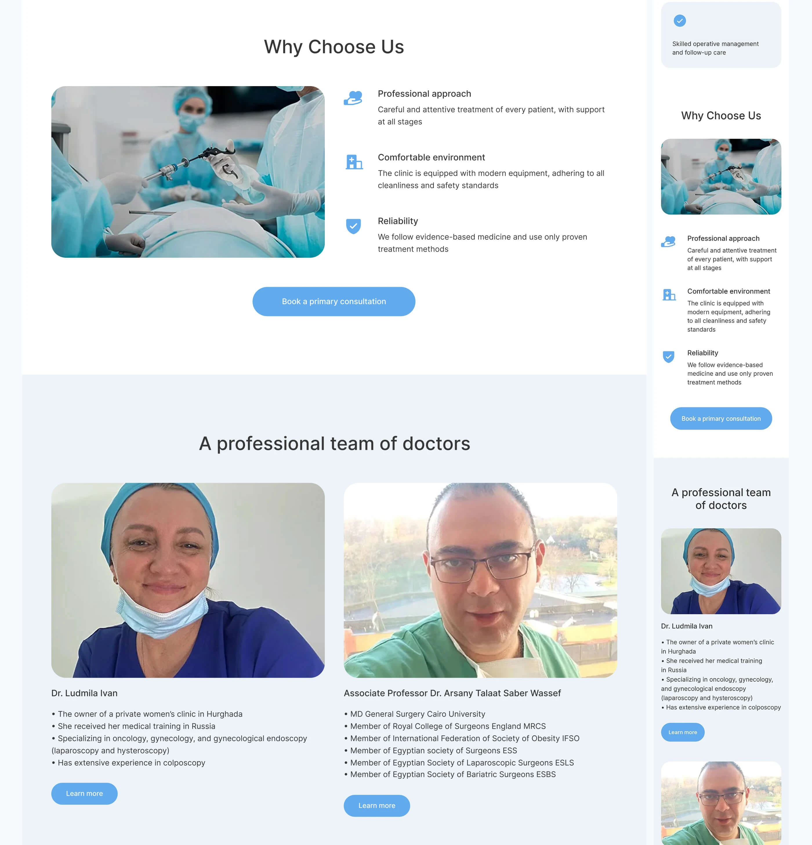 Сайт для клиники | website for a clinic — Изображение №5 — Интерфейсы на Dprofile