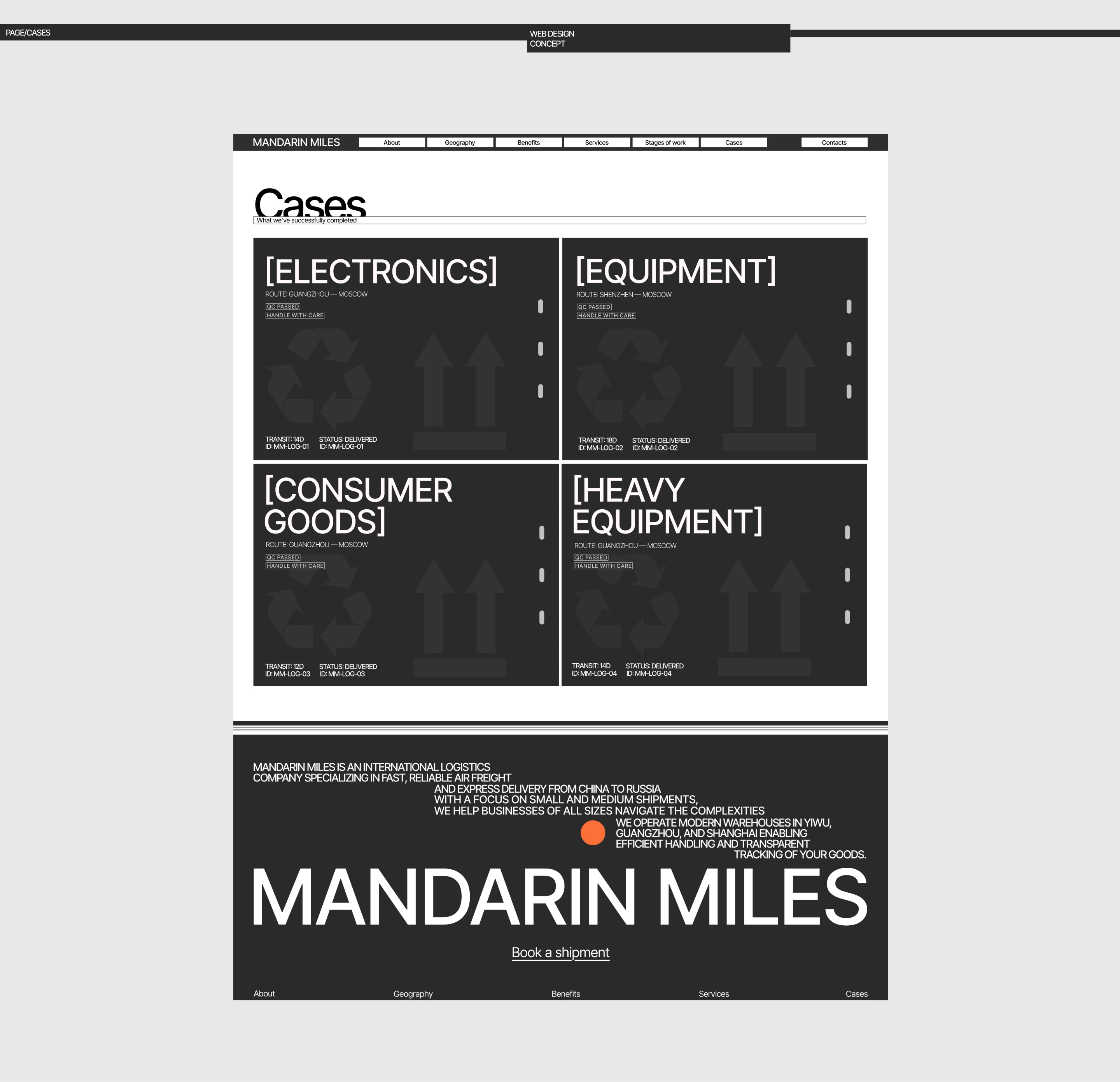Mandarin Miles | Logistic company — Изображение №12 — Интерфейсы, Брендинг на Dprofile