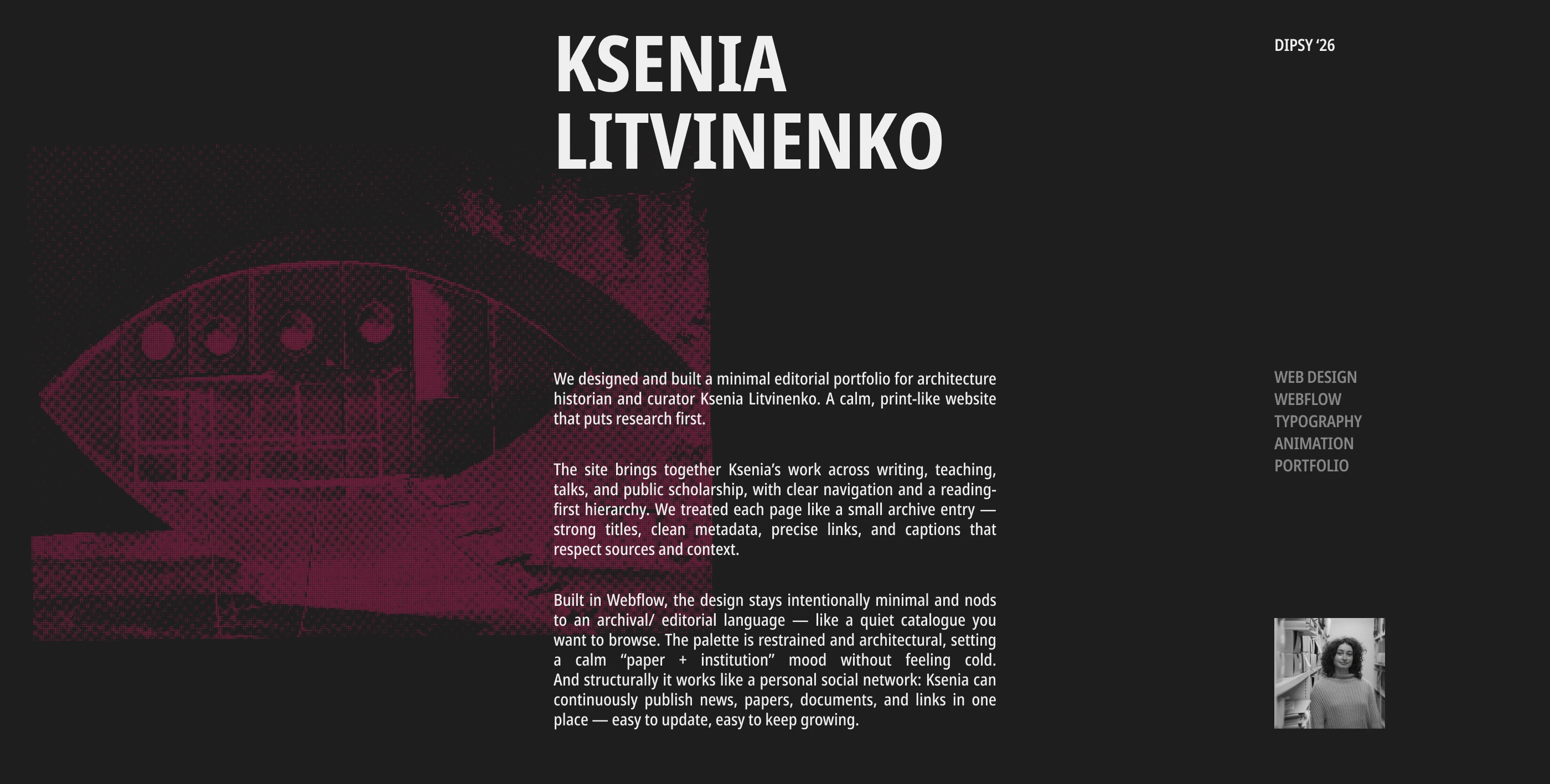 Ksenia Litvinenko, PhD | Minimal Archive Portfolio — Изображение №1 — Интерфейсы, Брендинг на Dprofile