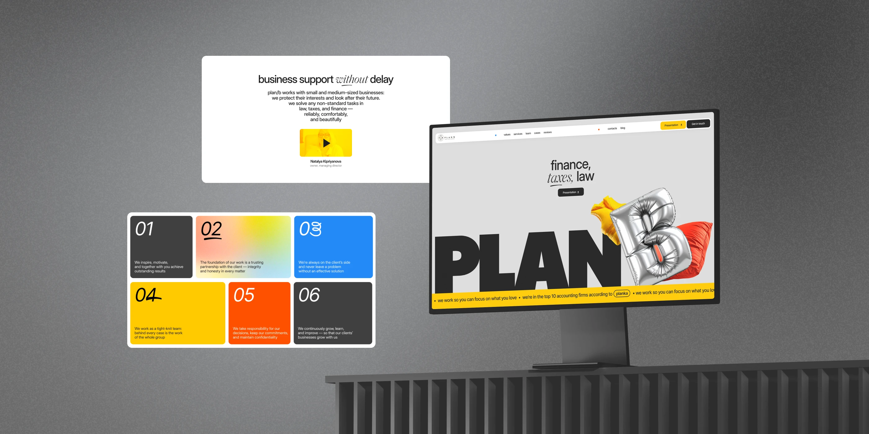 Plan B | Design for law–tax–finance team — Изображение №2 — Интерфейсы, Брендинг на Dprofile