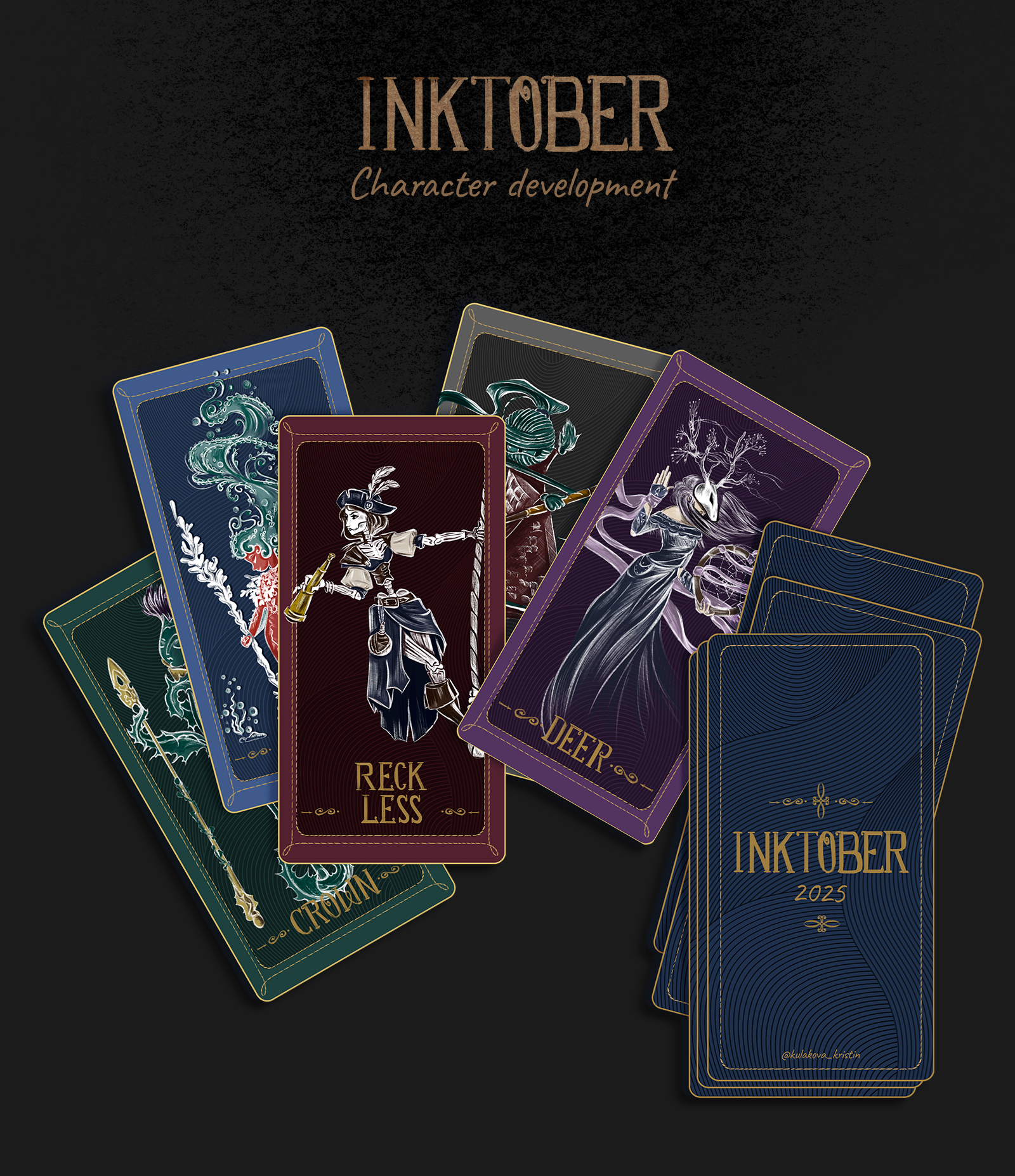 Inktober 2025 Character development — Изображение №1 — Иллюстрация, Графика на Dprofile