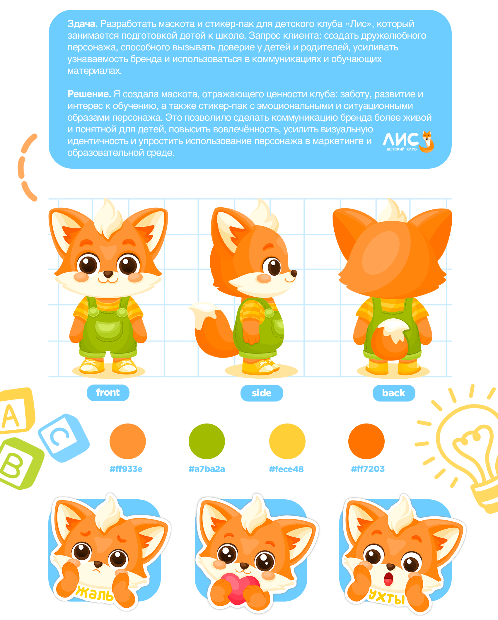 Стикеры & Маскот для детского учебного центра — Изображение №2 — Иллюстрация, Графика на Dprofile